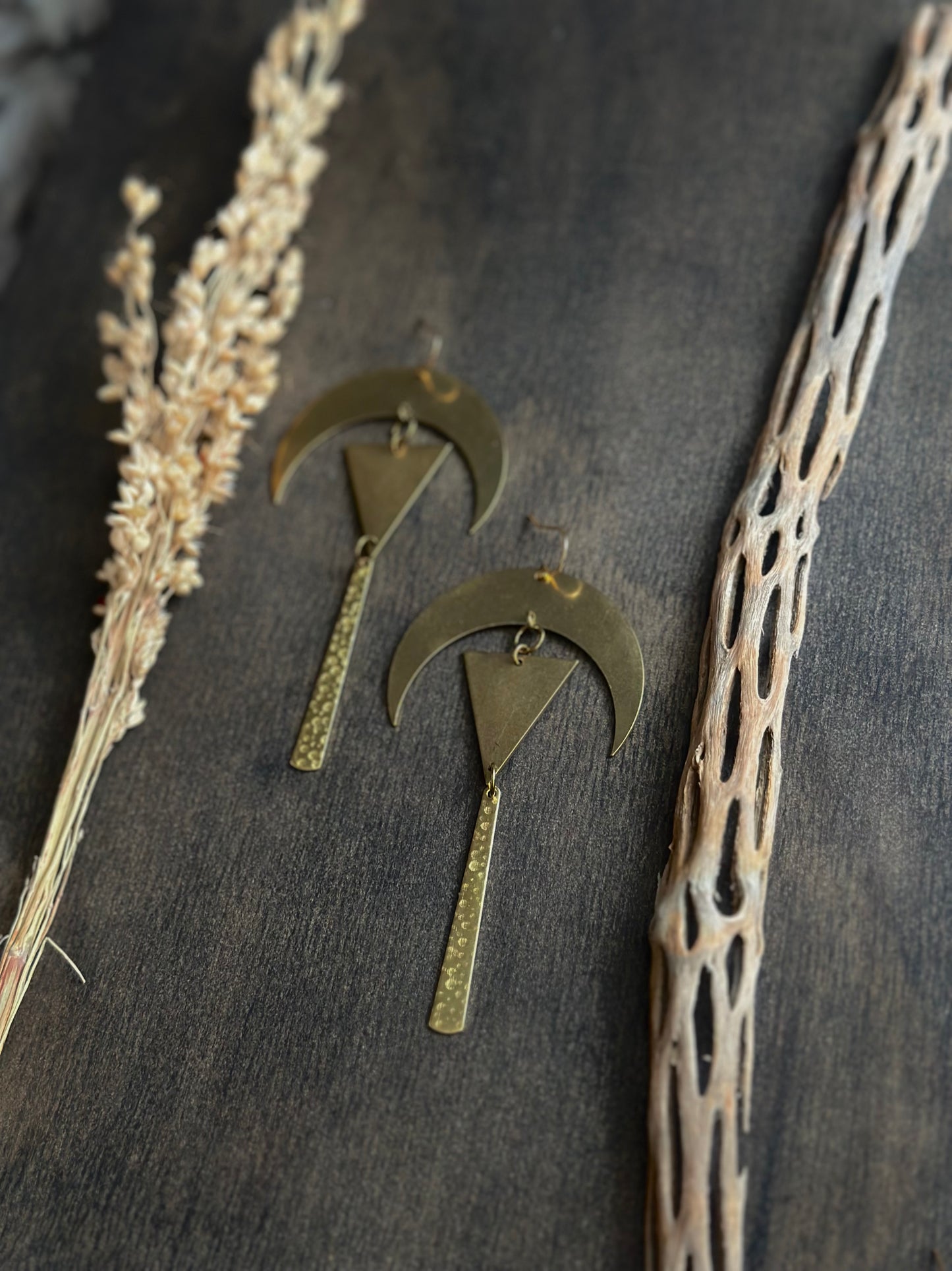 Big Crescent Drop Earrings