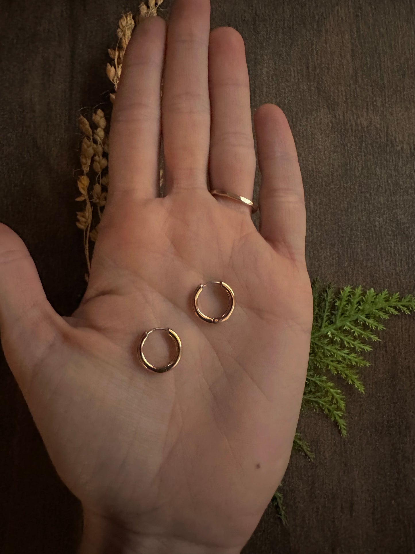 Bronze Huggie Hoops