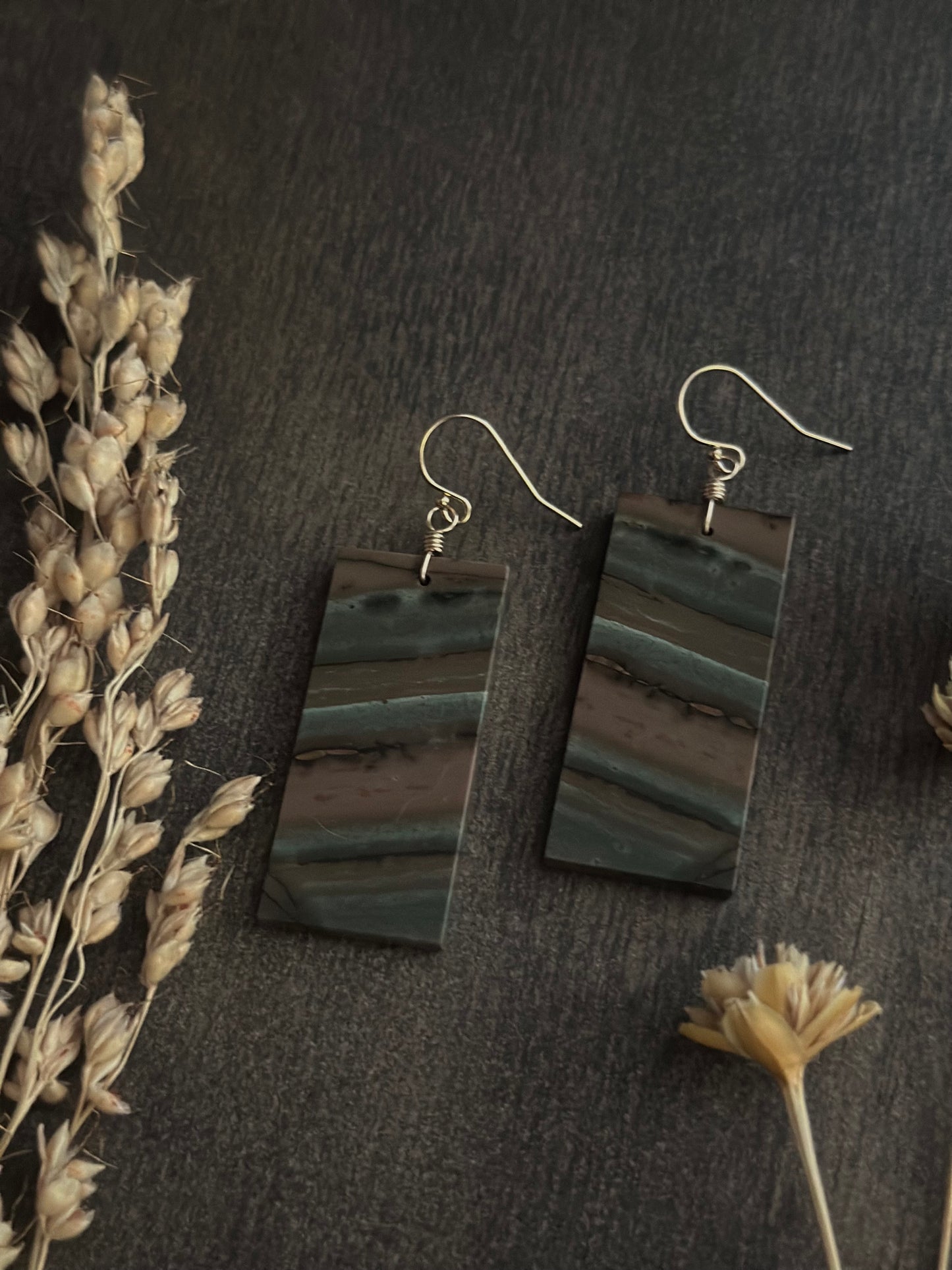 Red Creek Jasper Slab Earrings