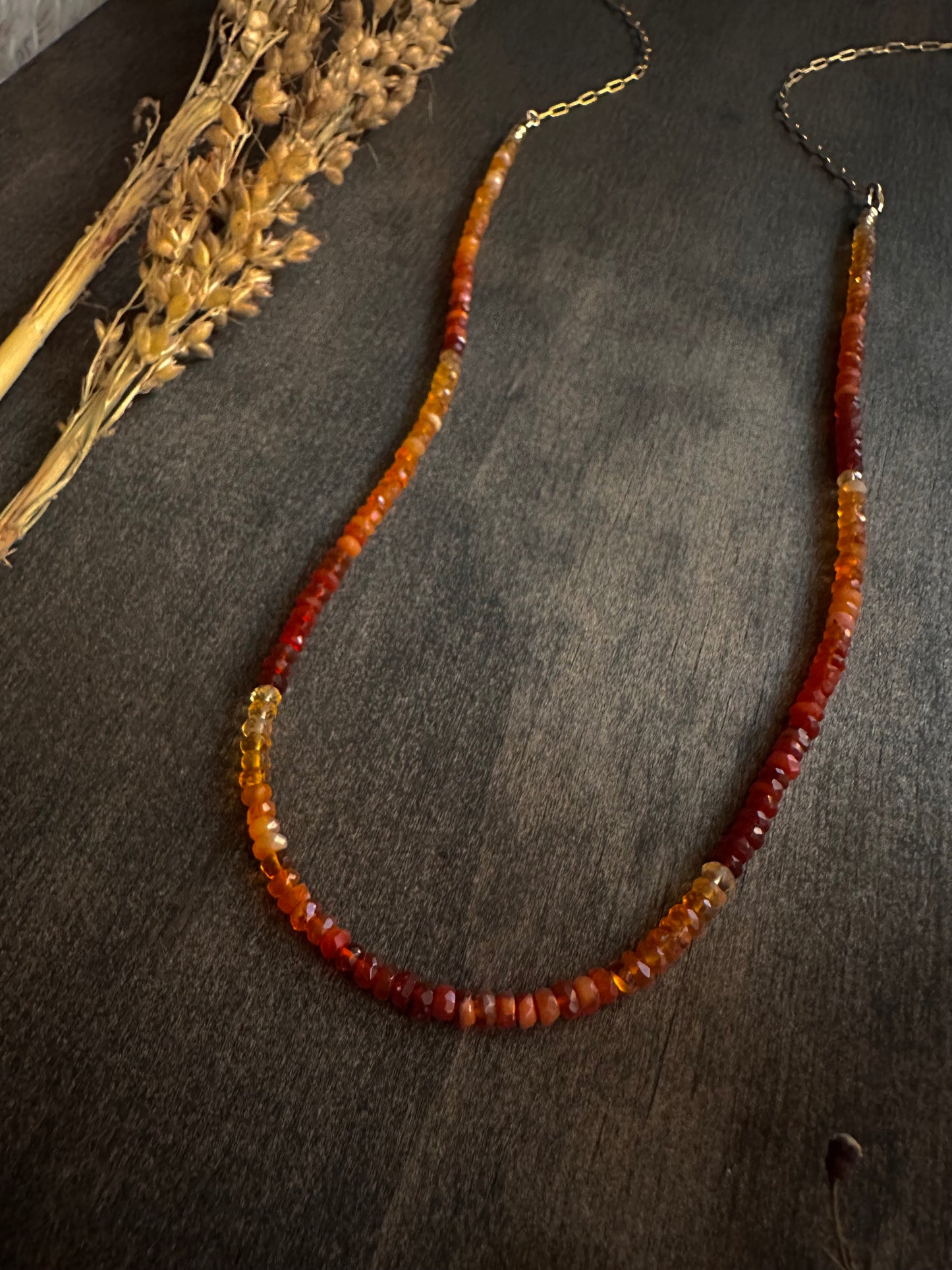 Fire Opal Layering Necklace