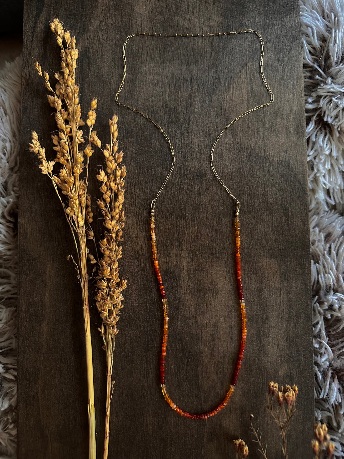 Fire Opal Layering Necklace