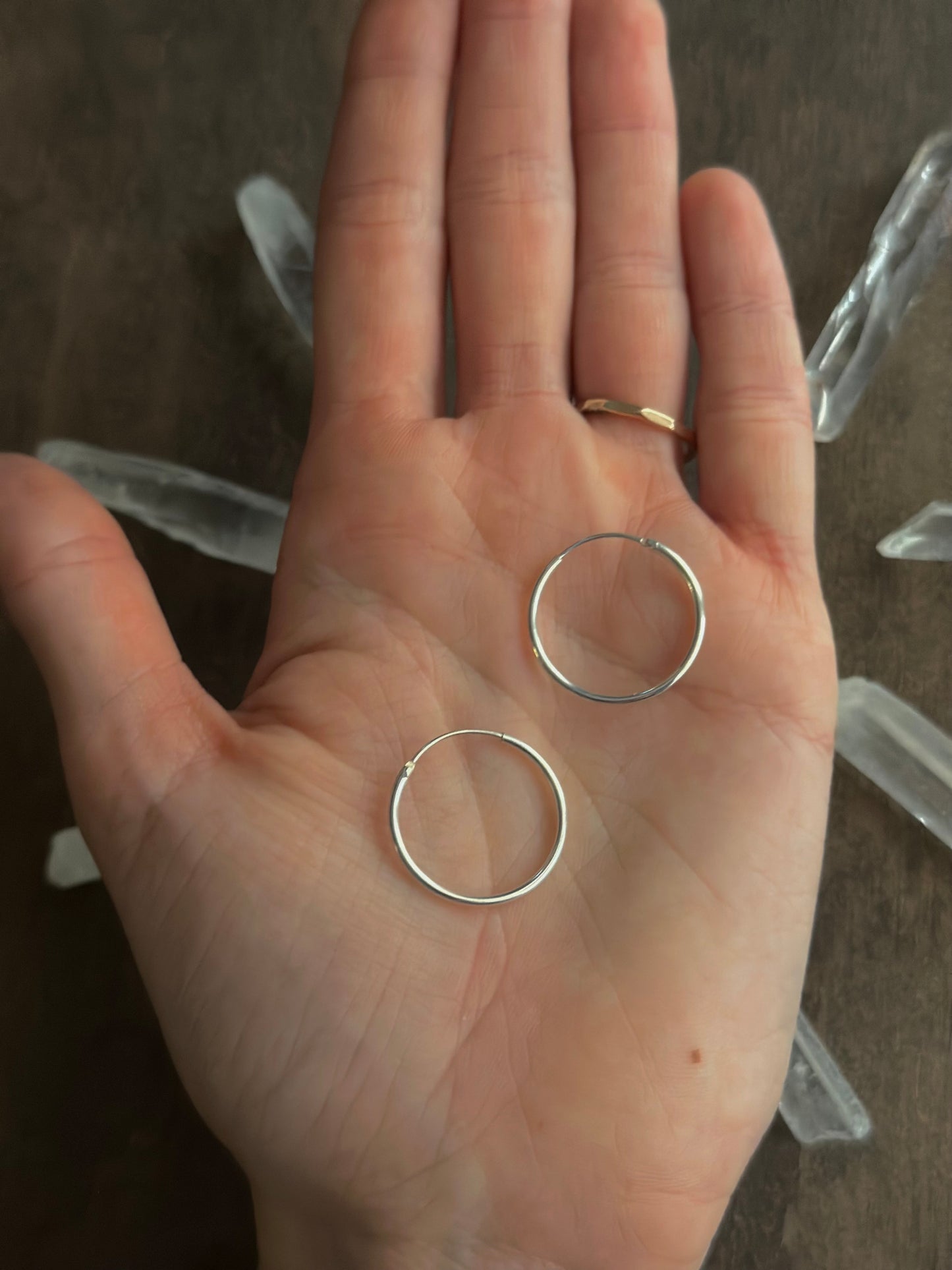 Sterling Silver Endless Hoops (20mm)