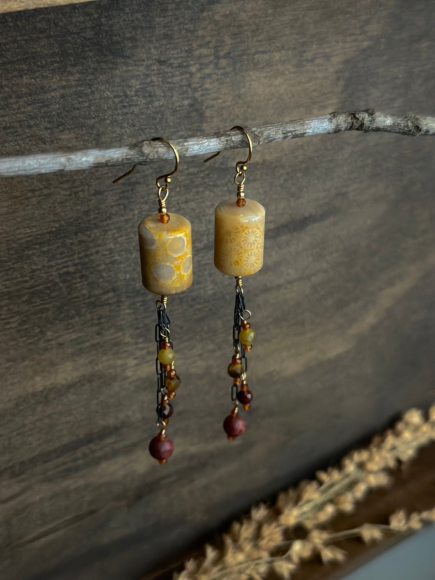 Fossil Coral Earrings