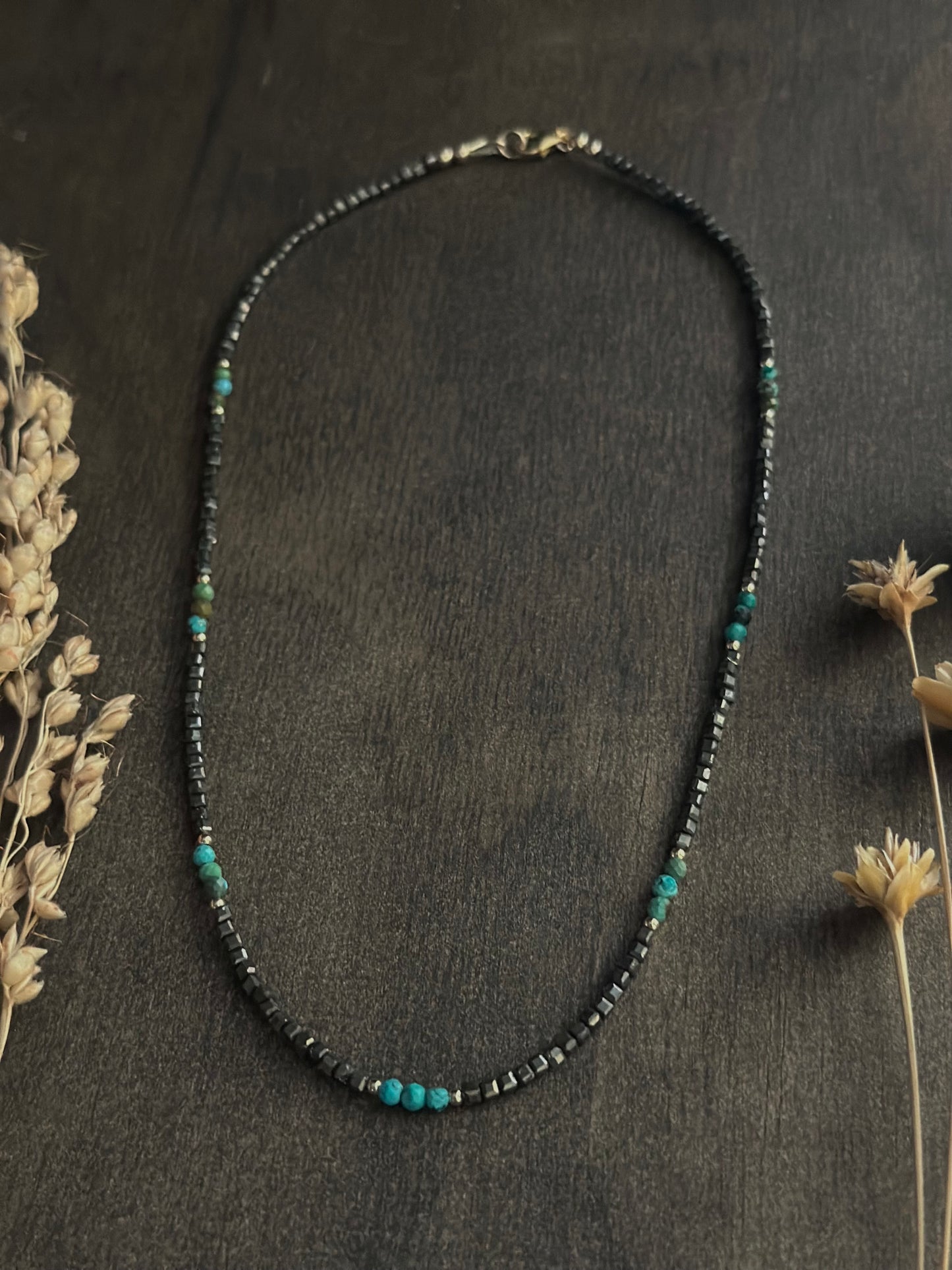 Pyrite & Turquoise Strand Necklace