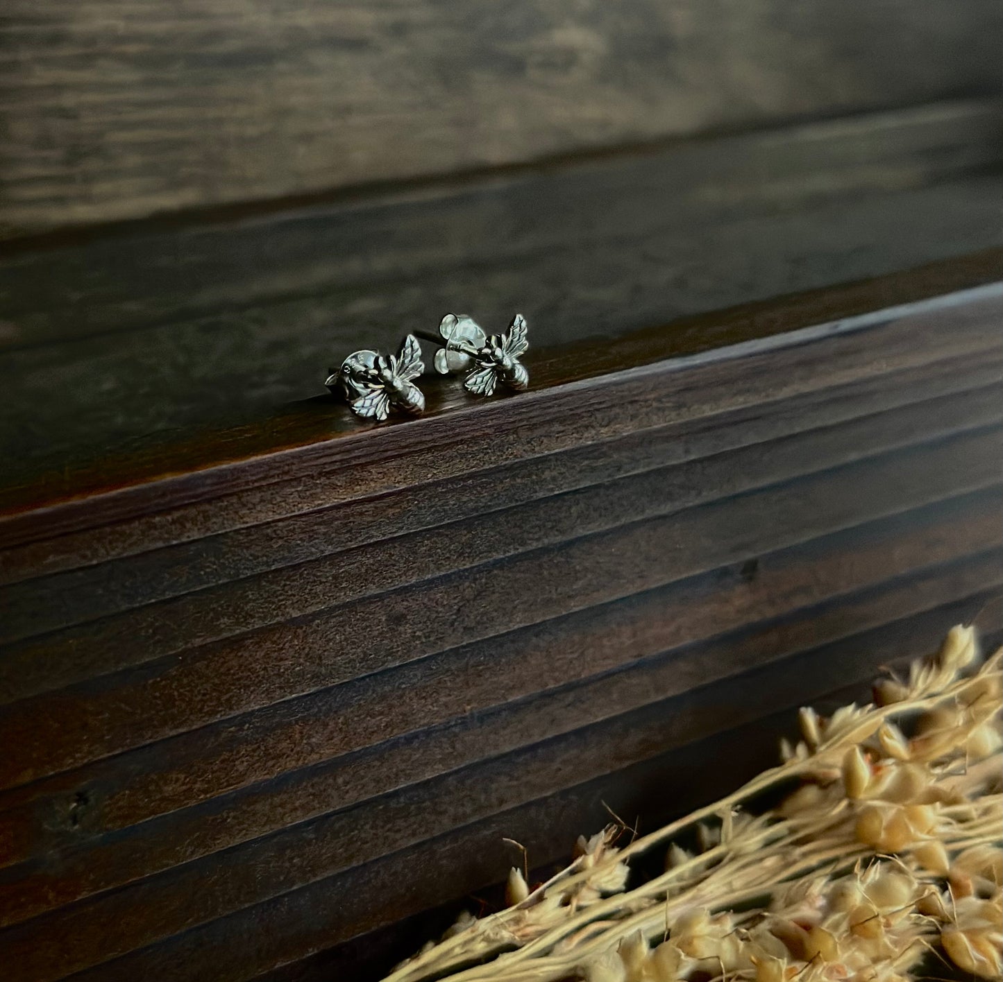 Tiny Bee Stud Earrings