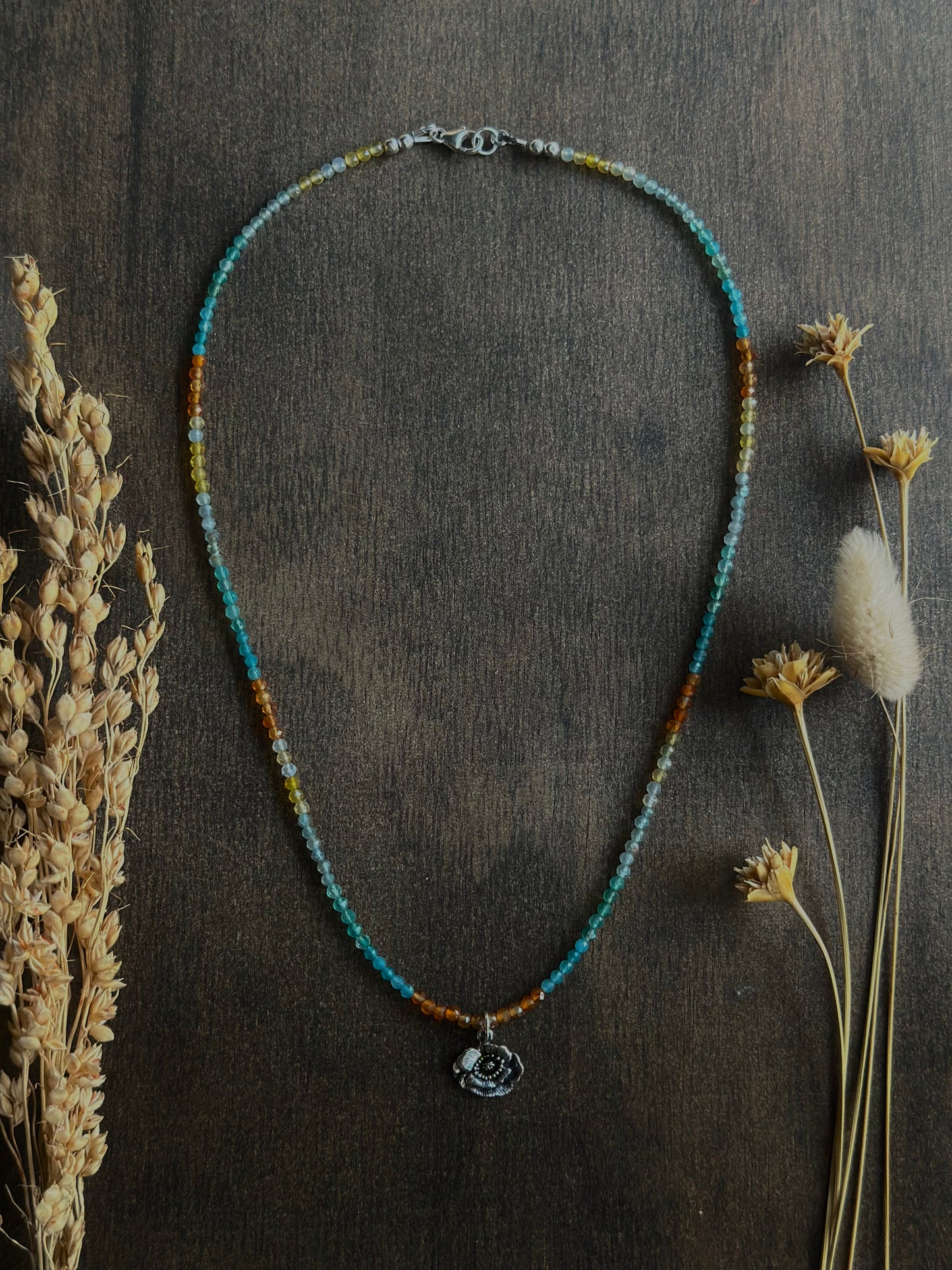 Poppy & Agate Necklace