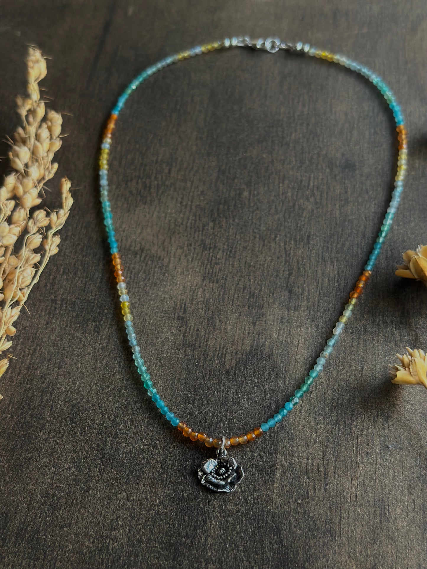 Poppy & Agate Necklace