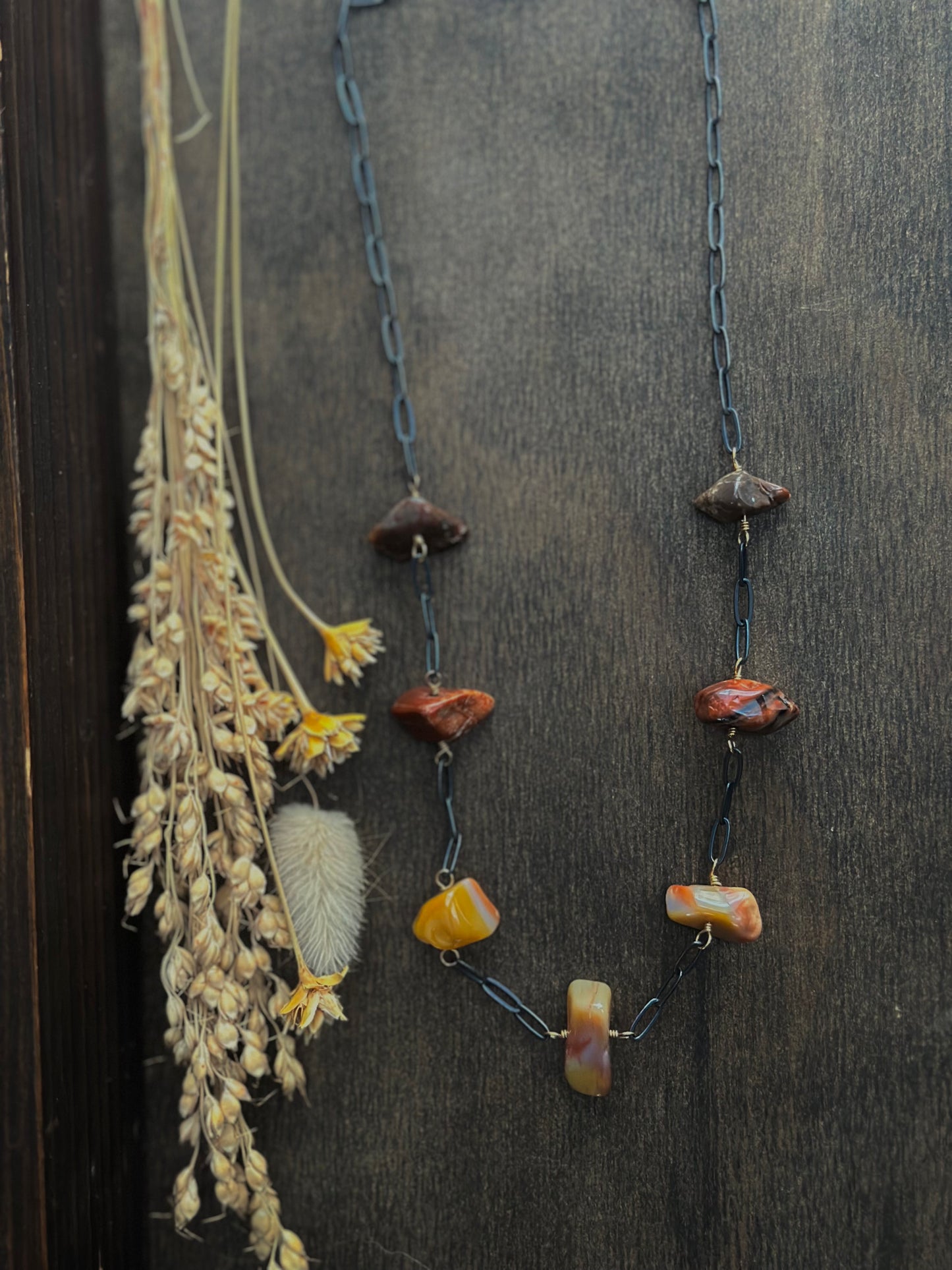 Petrified Wood Wrapped Necklace
