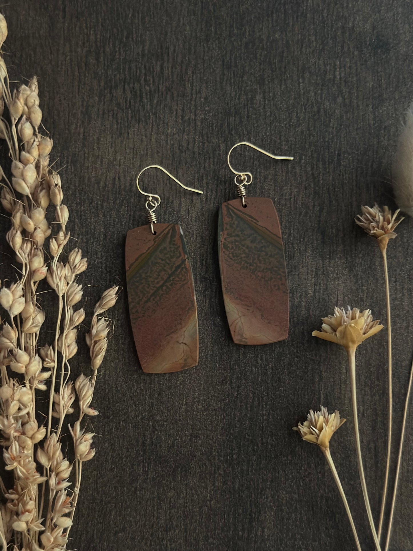 Red Creek Jasper Slab Earrings