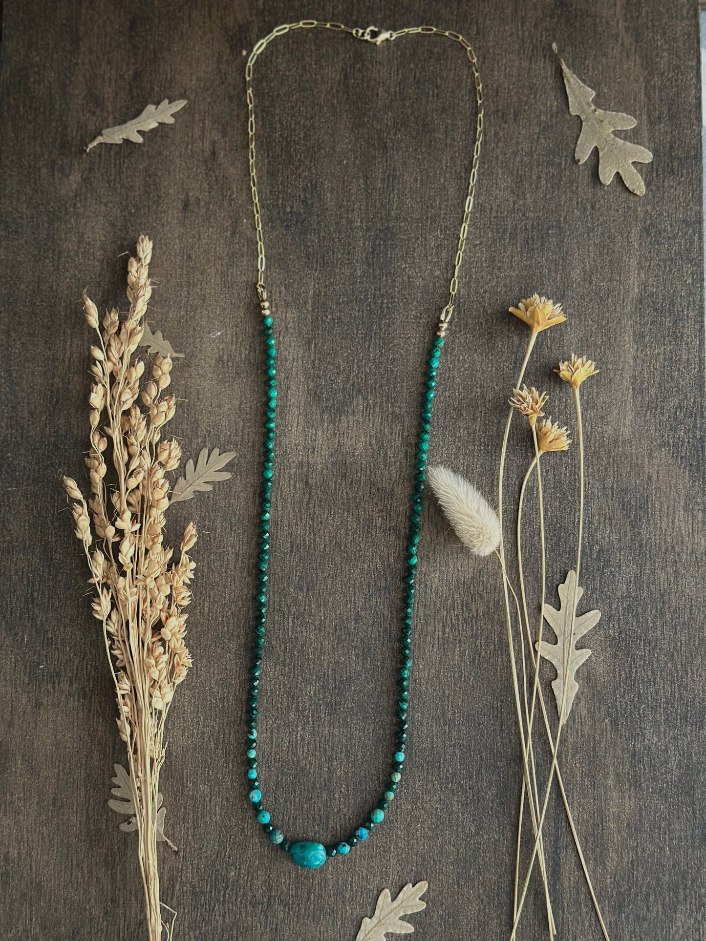 Turquoise & Malachite Layering Necklace