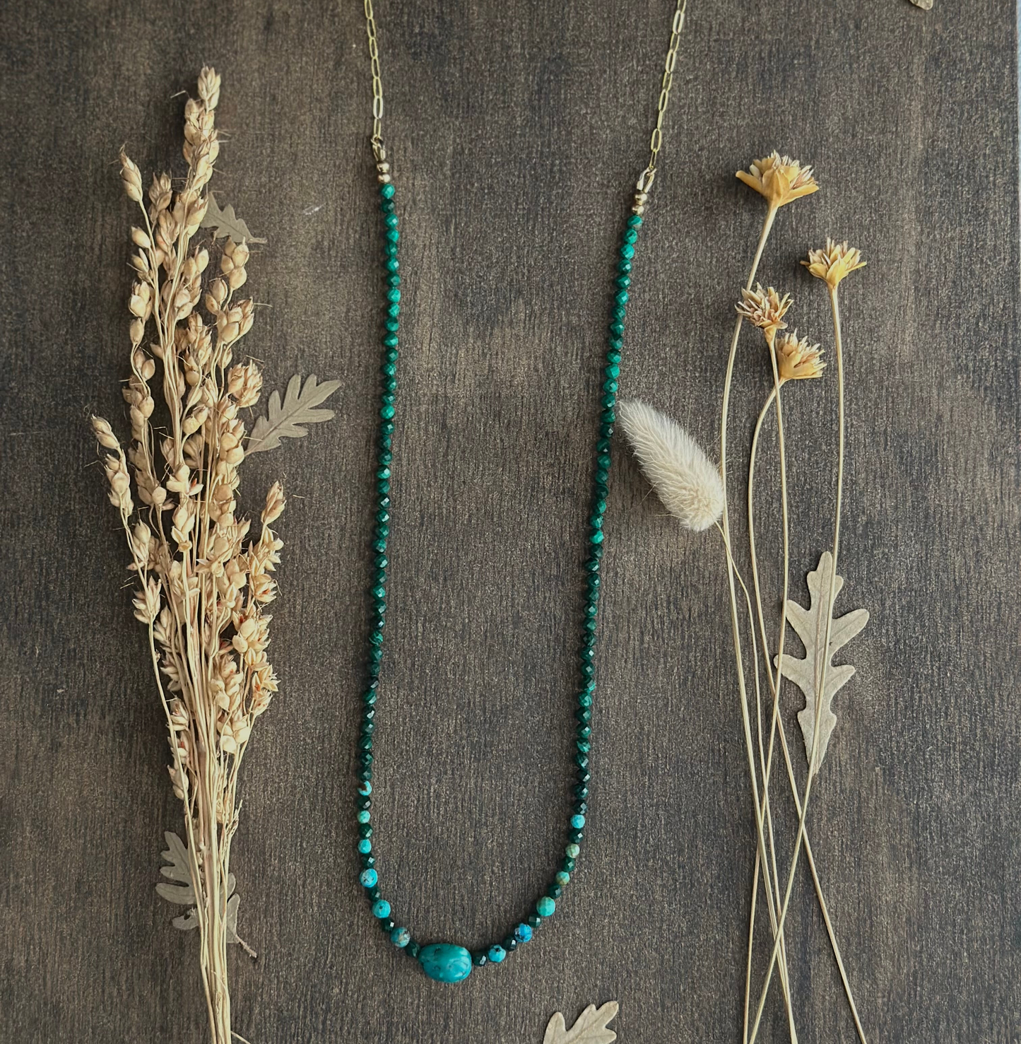 Turquoise & Malachite Layering Necklace