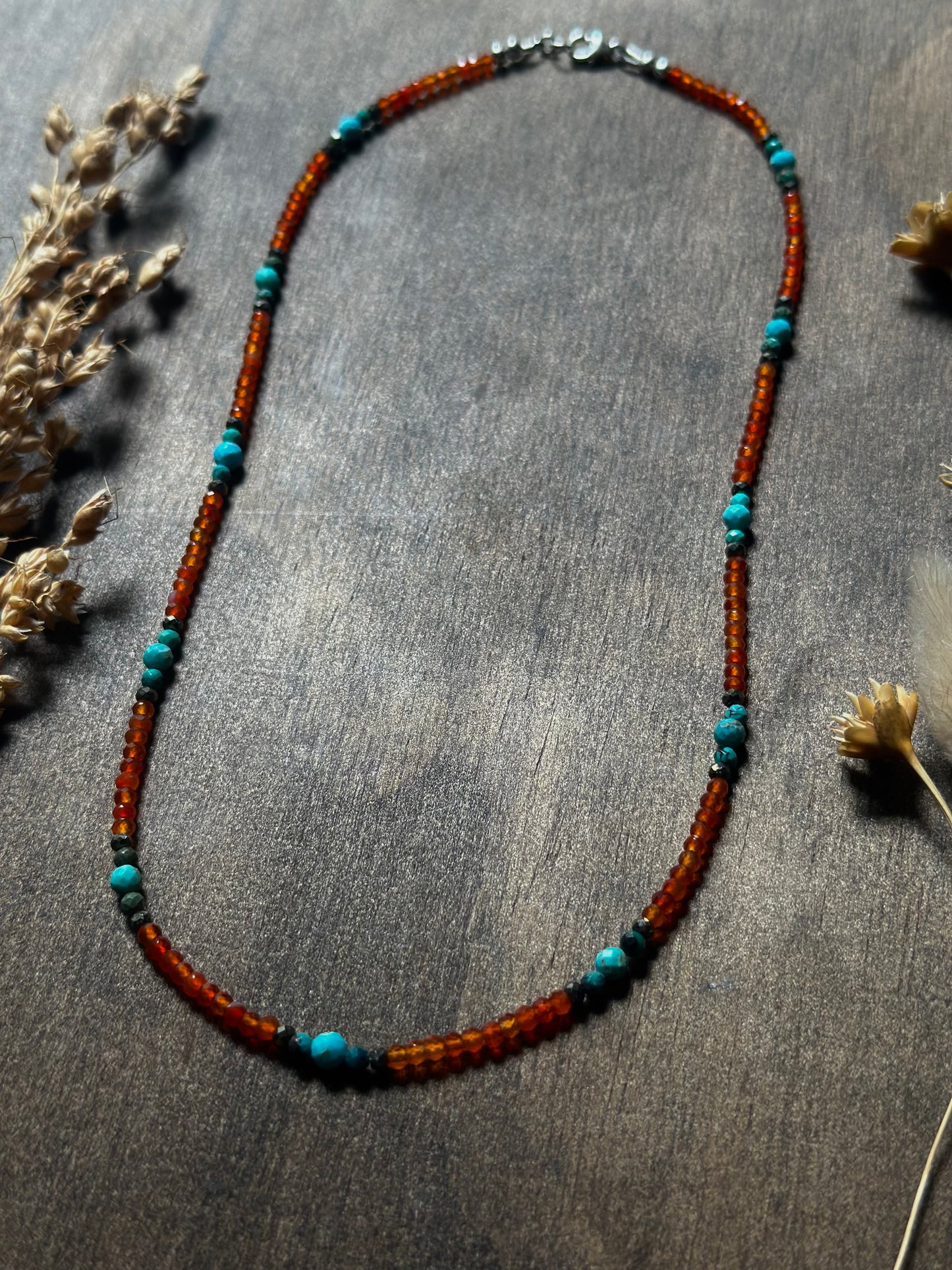 Botswana Agate I Pyrite I Turquoise Necklace