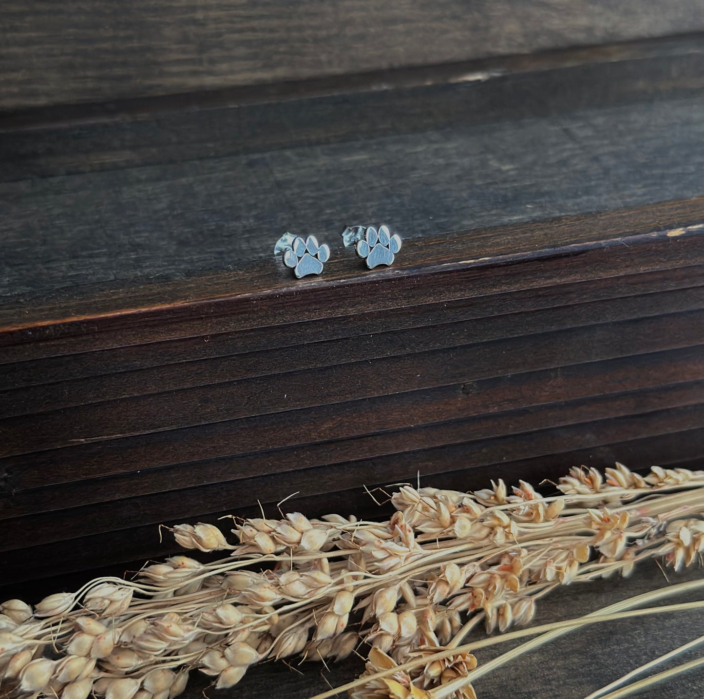 Paw Print Stud Earrings
