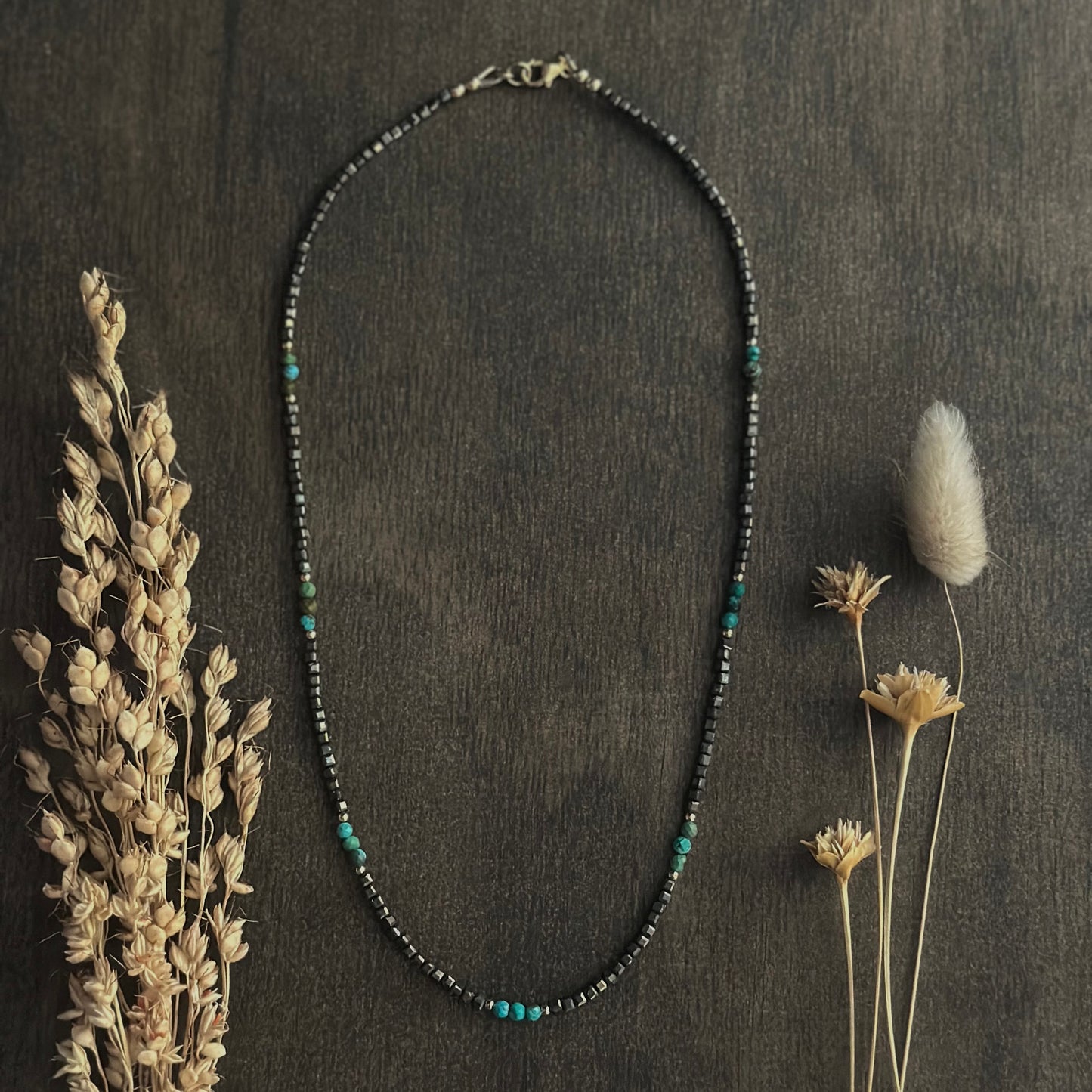Pyrite & Turquoise Strand Necklace