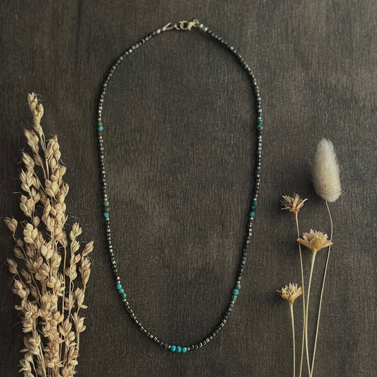 Pyrite & Turquoise Strand Necklace