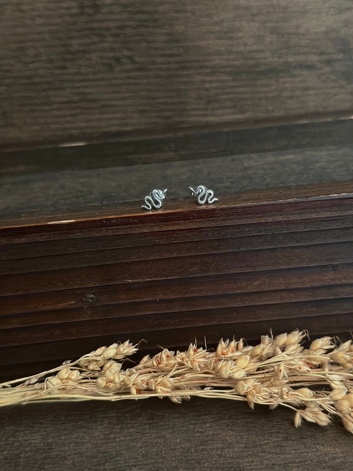 Tiny Snake Stud Earrings