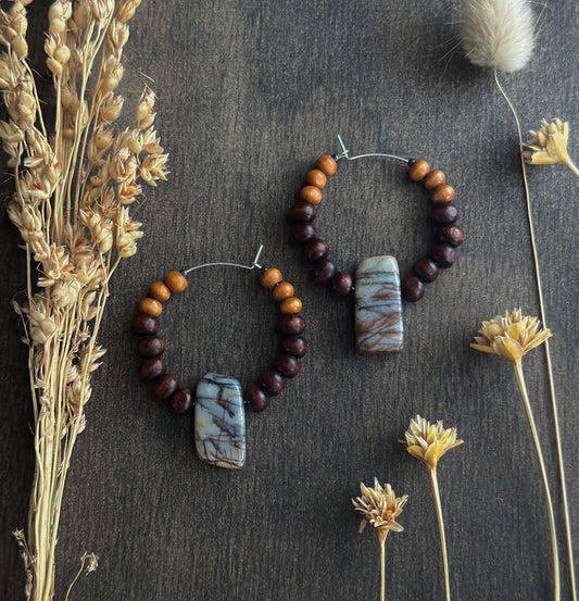 Wood & Jasper Hoops