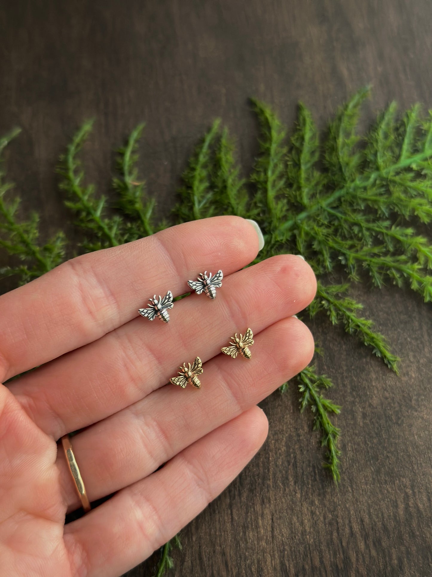 Tiny Bee Stud Earrings