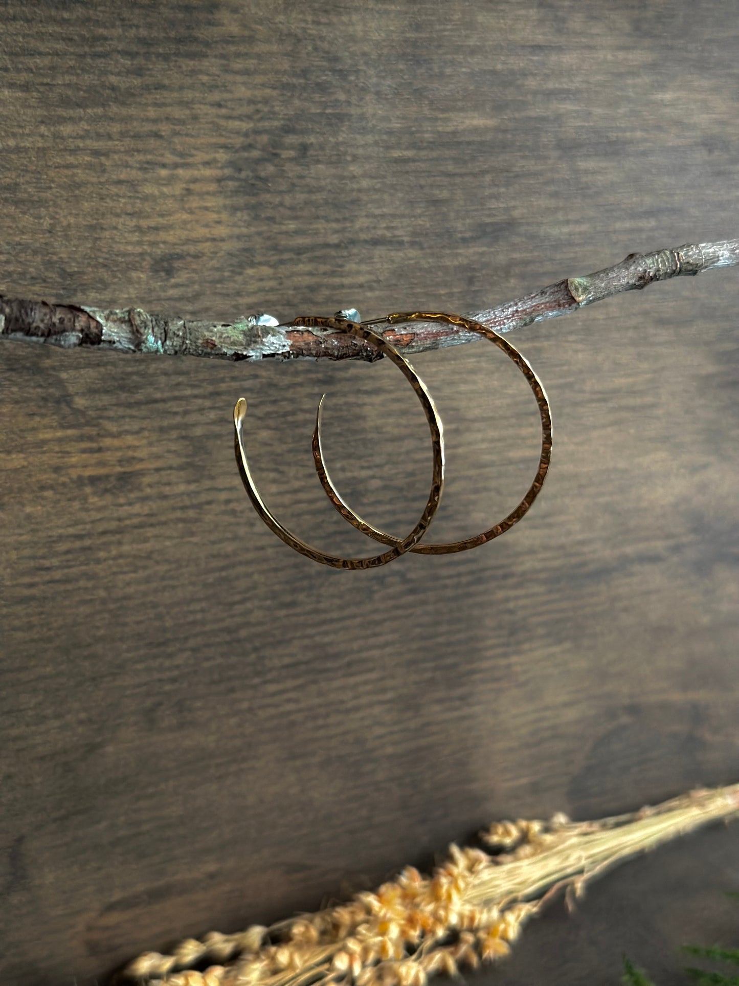 Bronze Hammered Hoop (40mm)