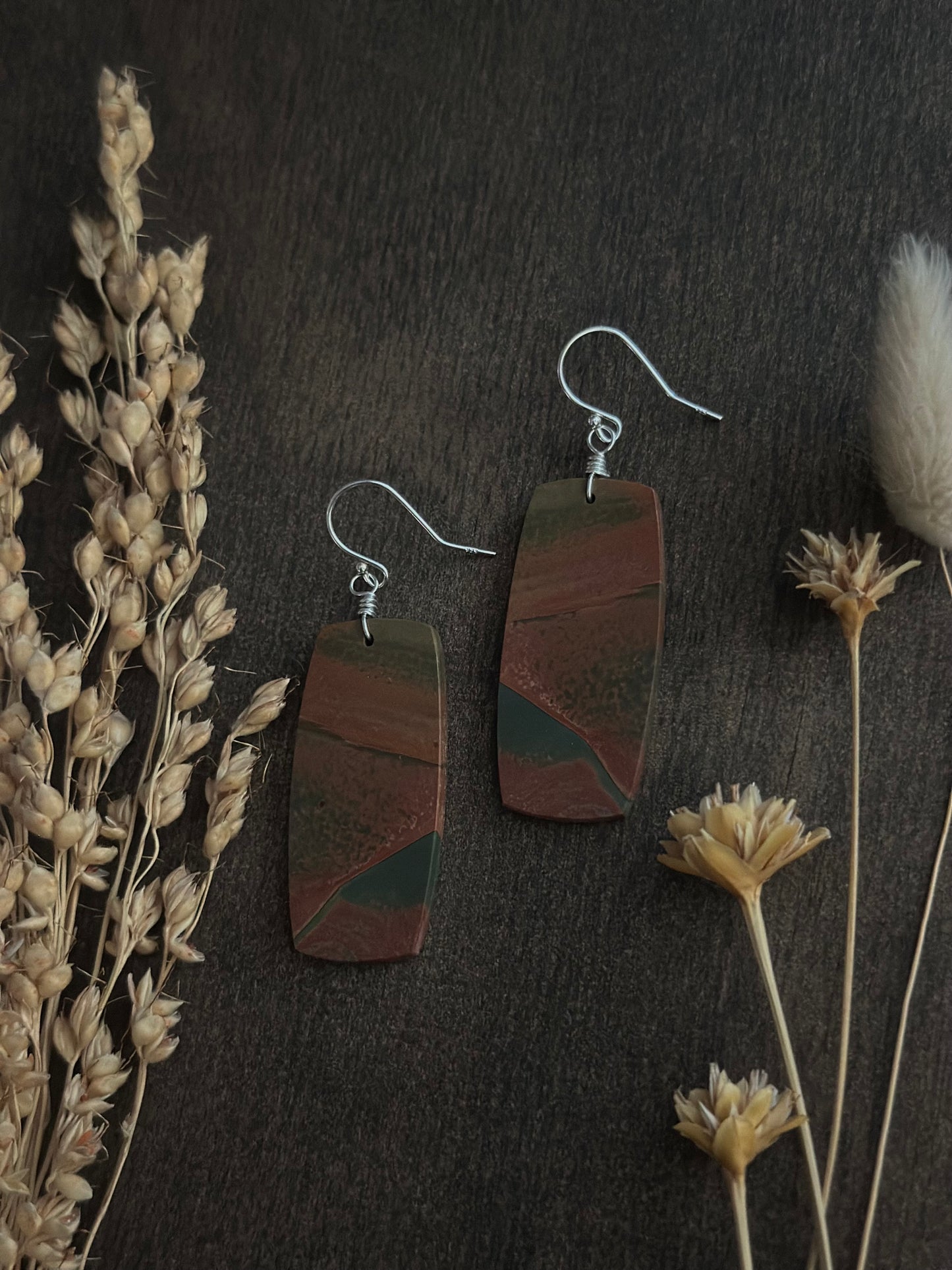 Red Creek Jasper Slab Earrings
