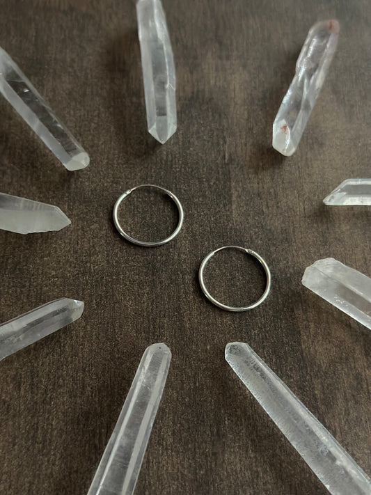 Sterling Silver Endless Hoops (20mm)