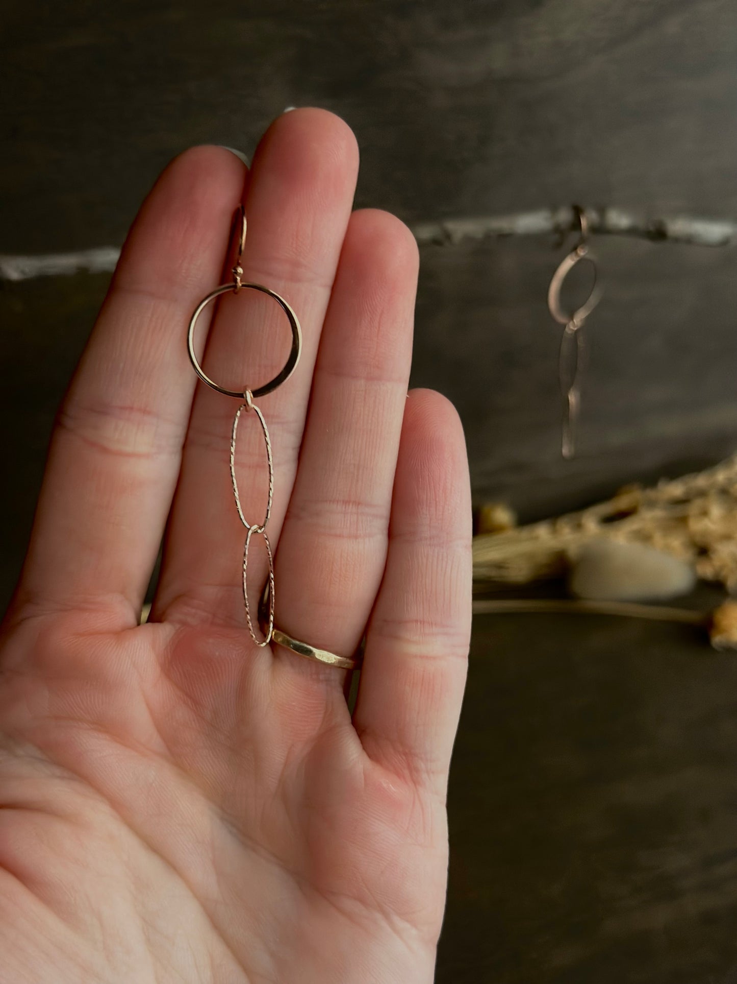 Rose Gold Drop Earrings
