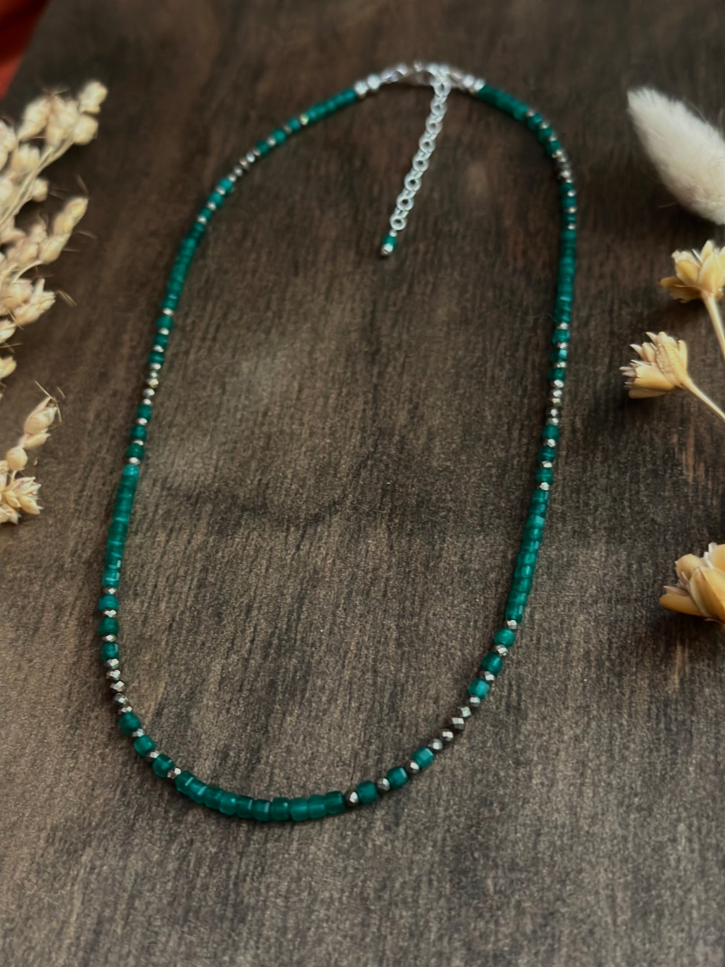 Jade l Pyrite Necklace