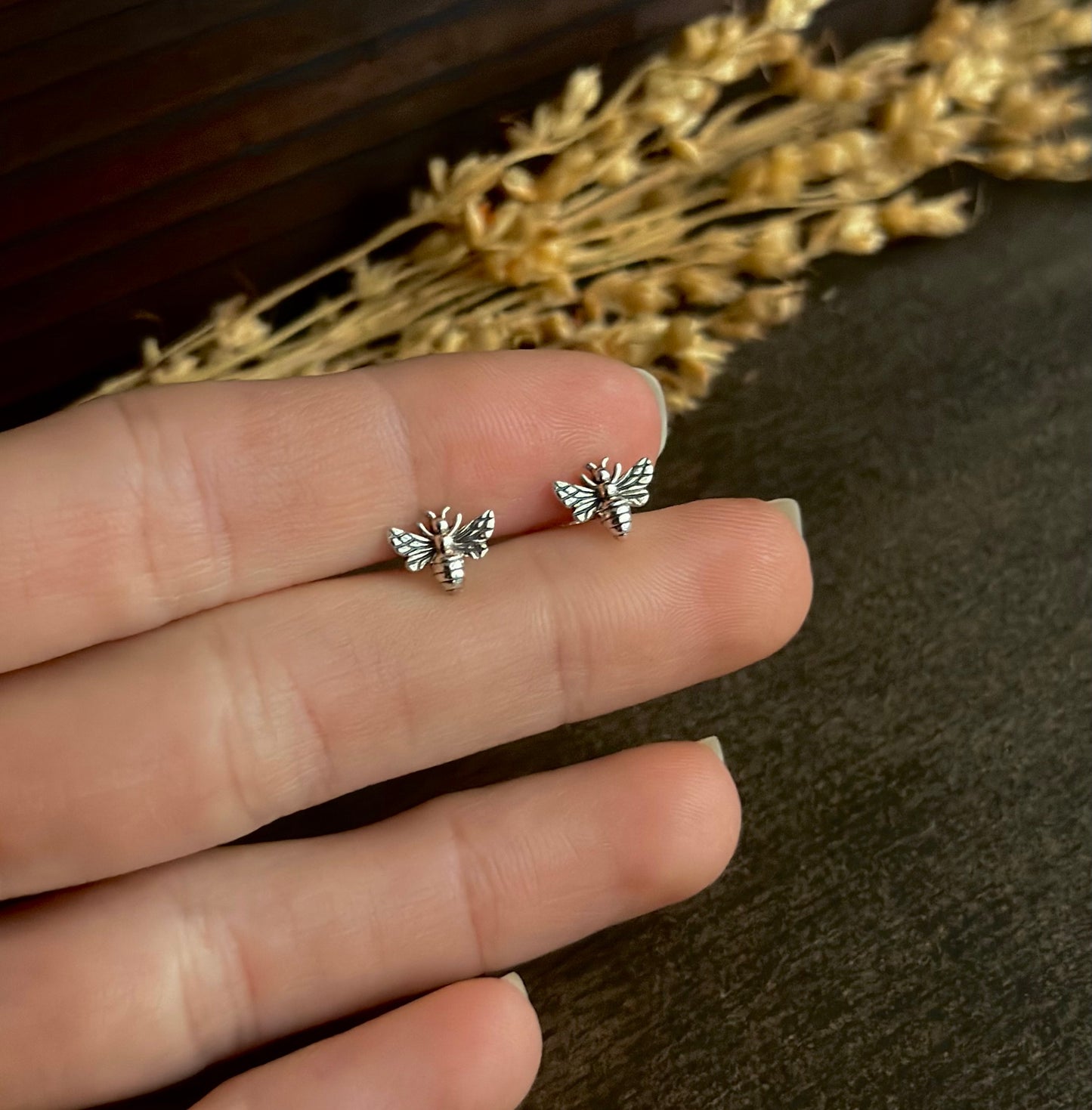 Tiny Bee Stud Earrings