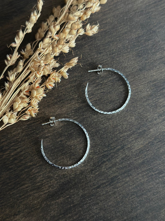 Hammered Hoop (30mm)