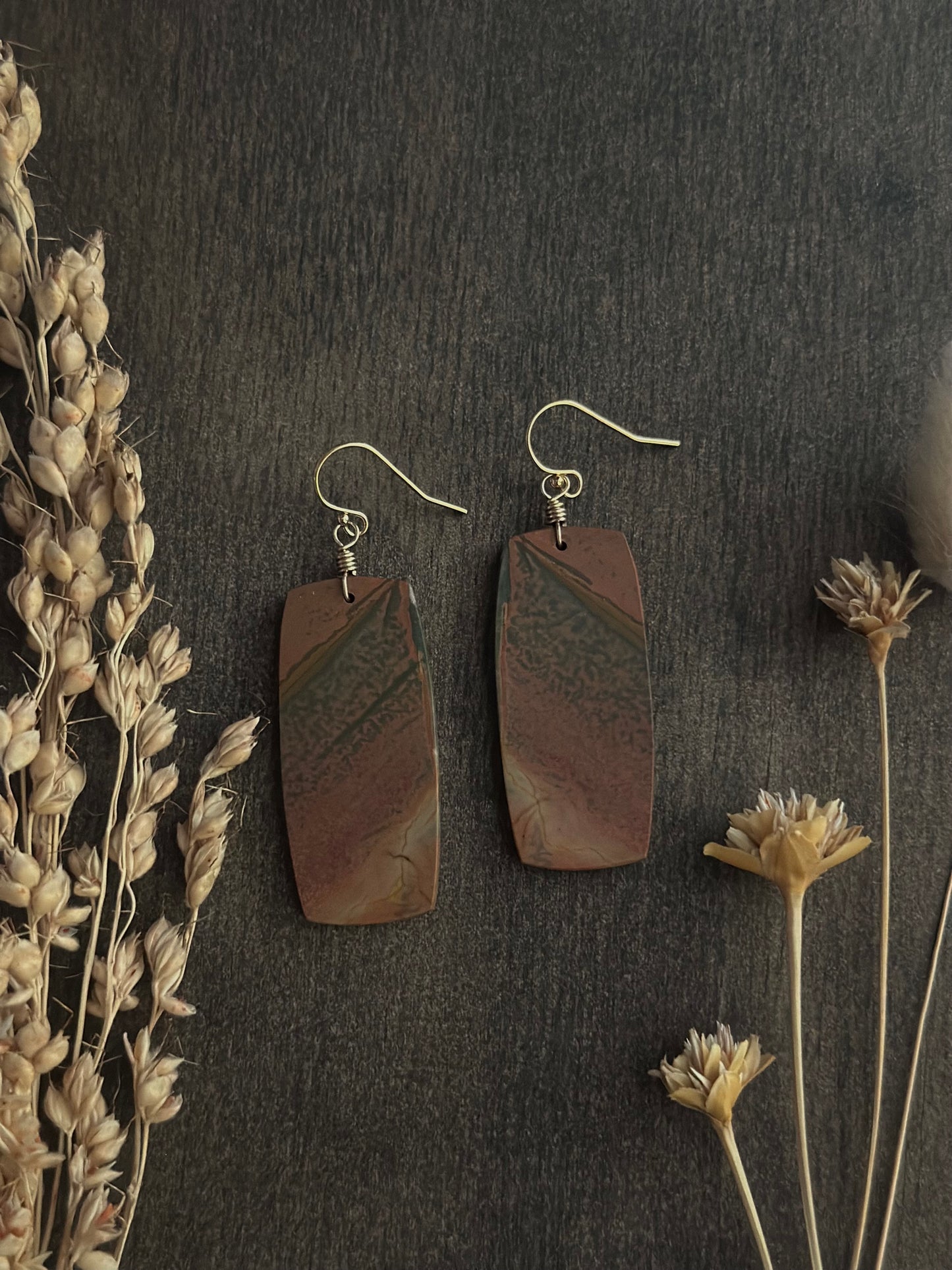 Red Creek Jasper Slab Earrings