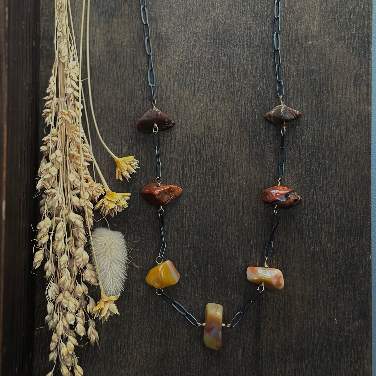 Petrified Wood Wrapped Necklace