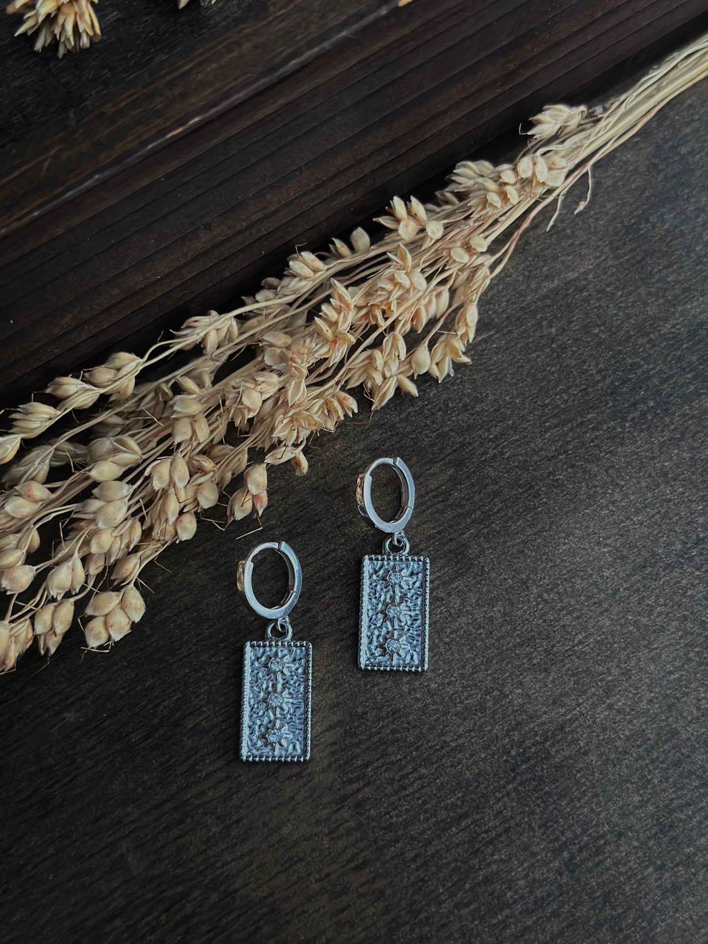 Starry Tablet Huggie Earrings