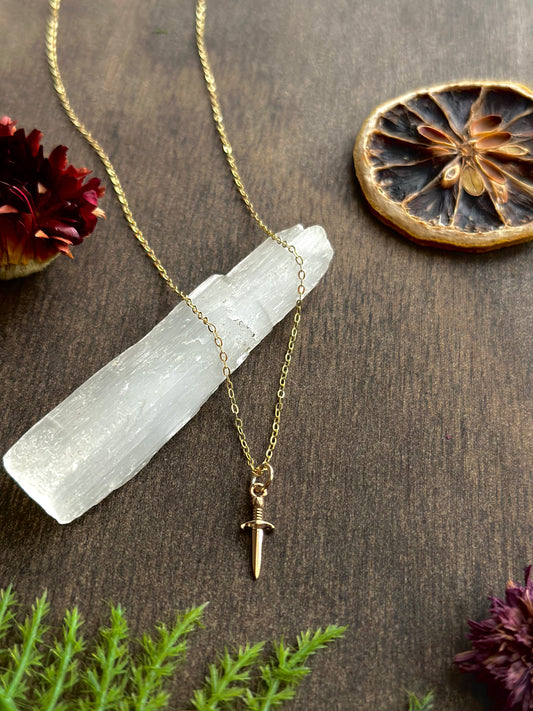 Tiny Dagger Necklace