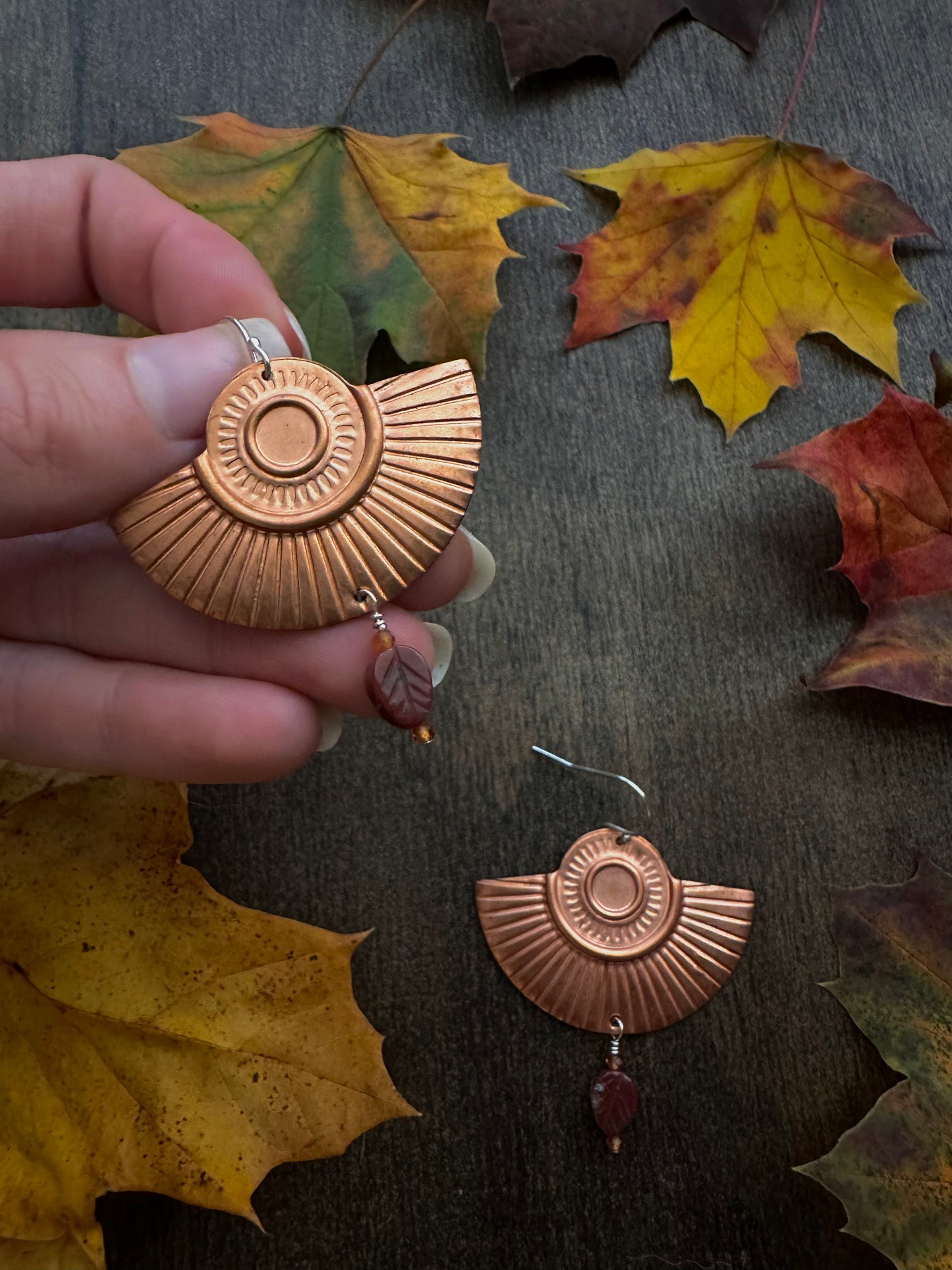 Indian Agate Art Deco Earrings