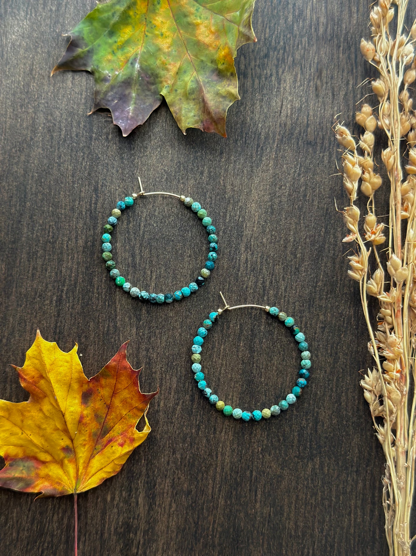 Turquoise Hoops