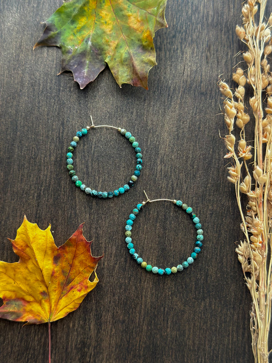 Turquoise Hoops