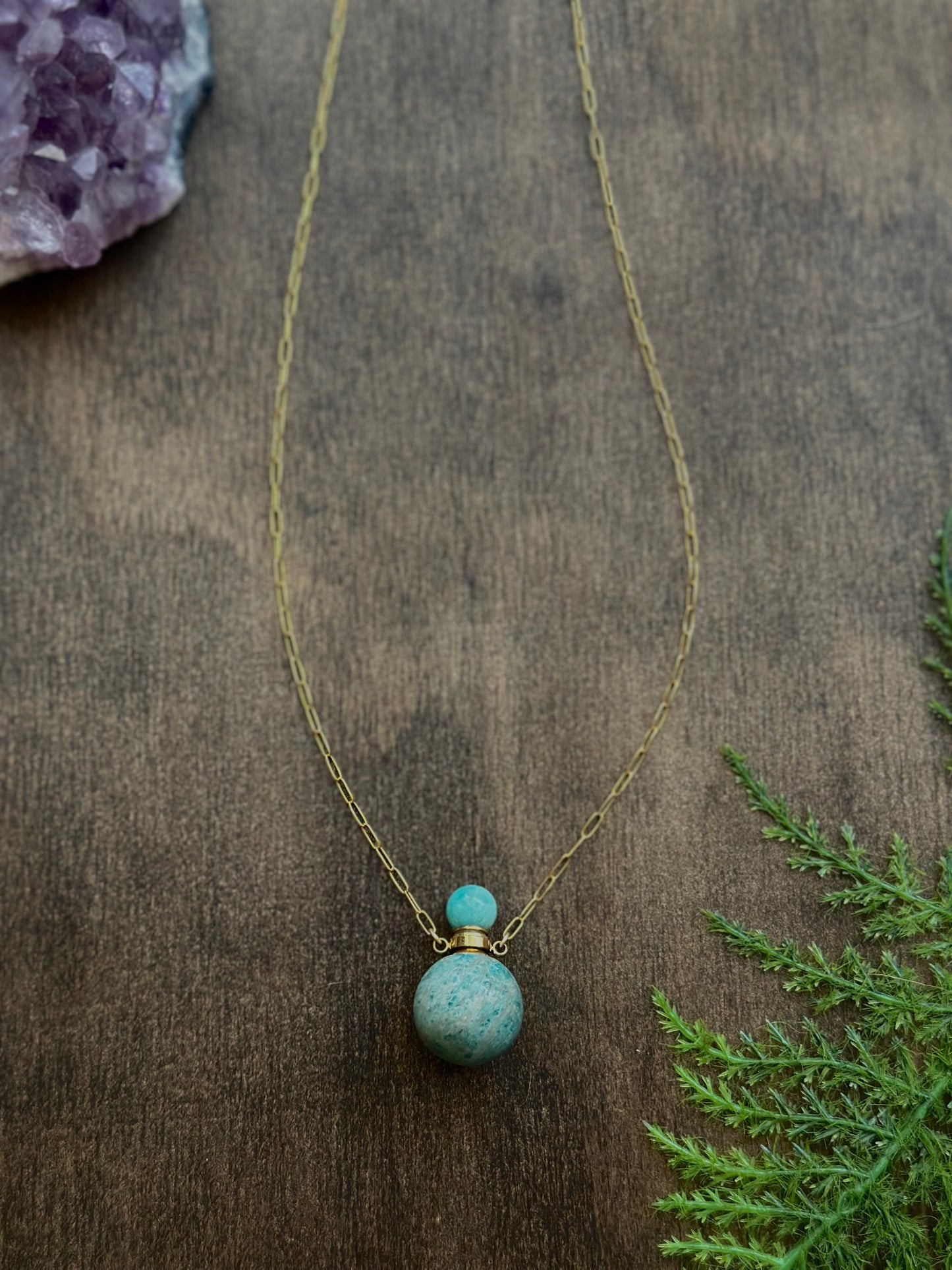 Bottle Necklace - Amazonite