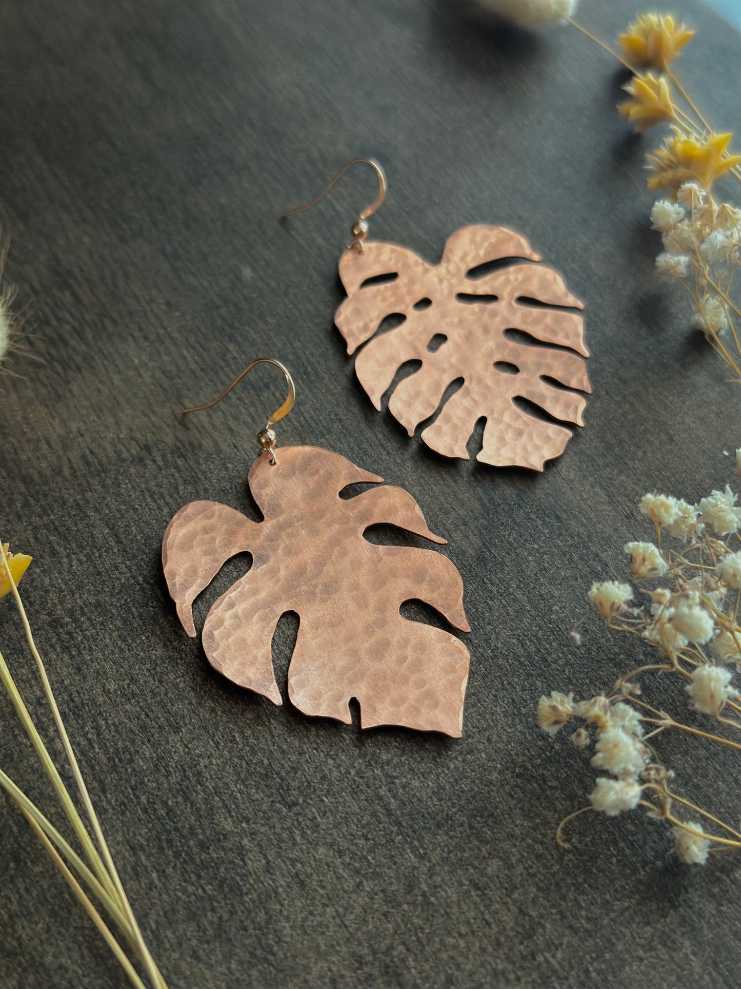 Monstera Earrings