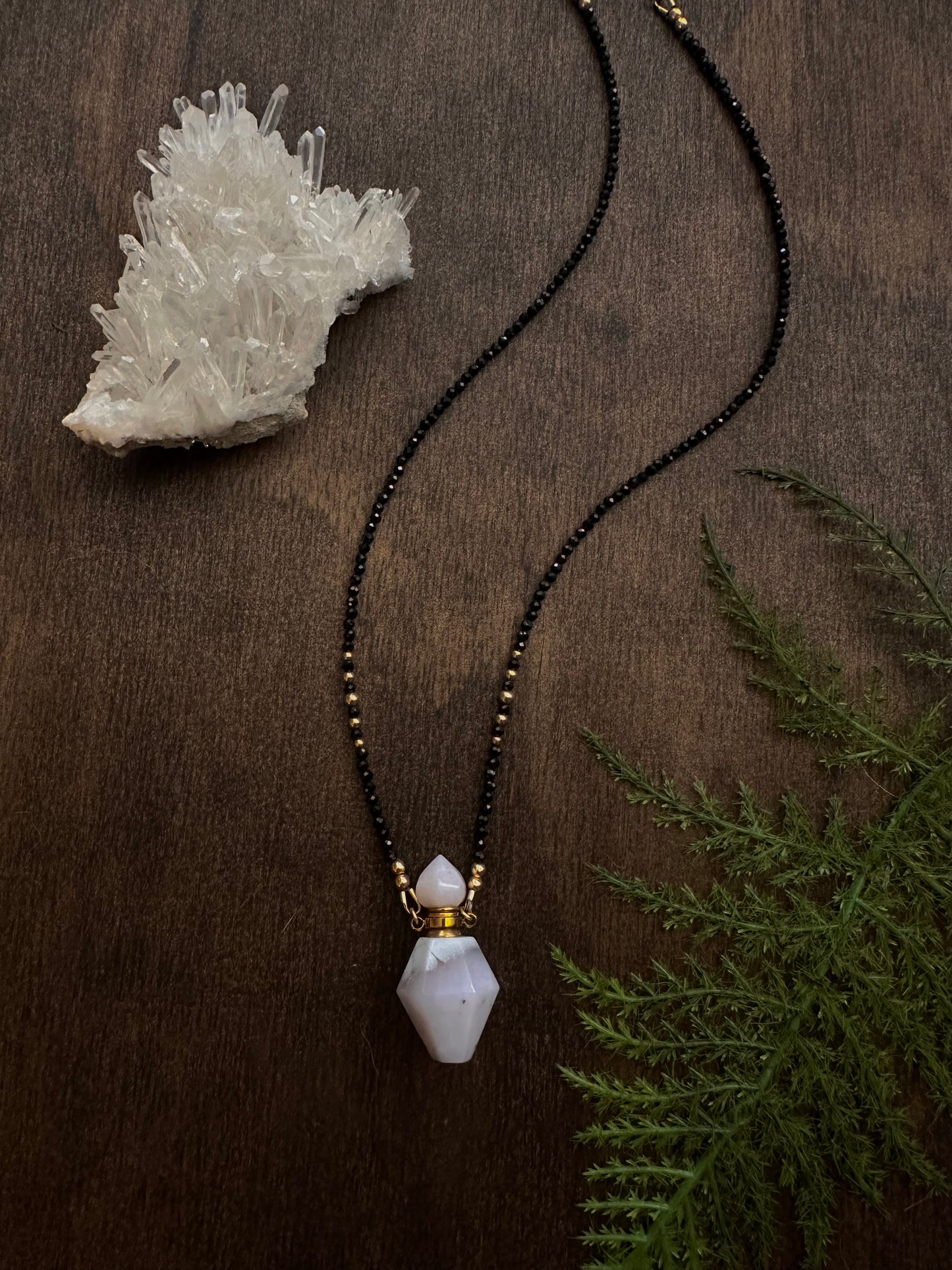 Bottle Necklace - White Jade