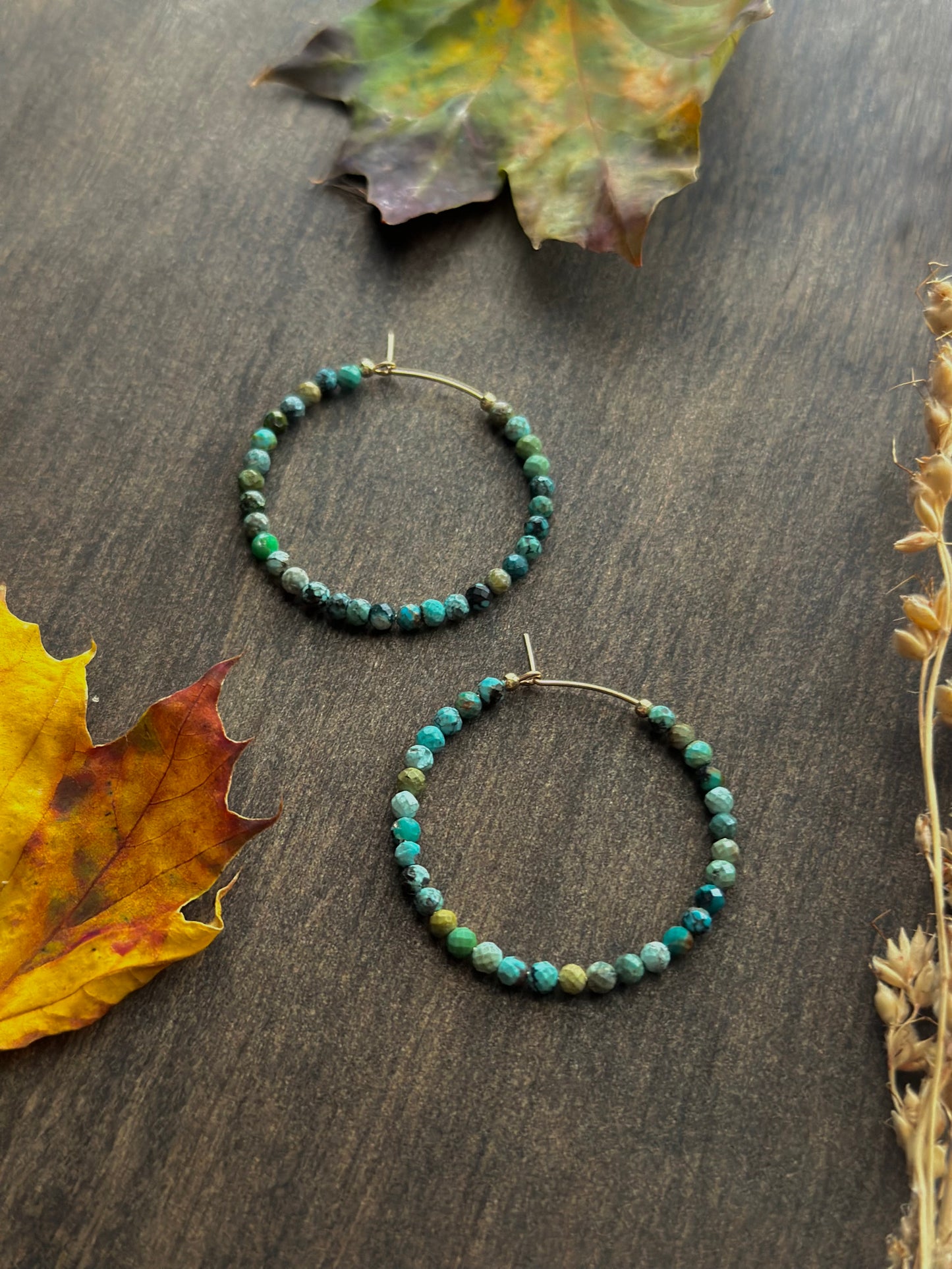 Turquoise Hoops