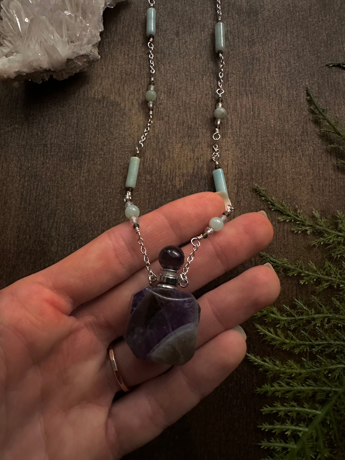 Bottle Necklace - Amethyst