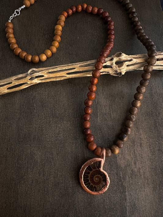 Electroformed Ammonite Necklace