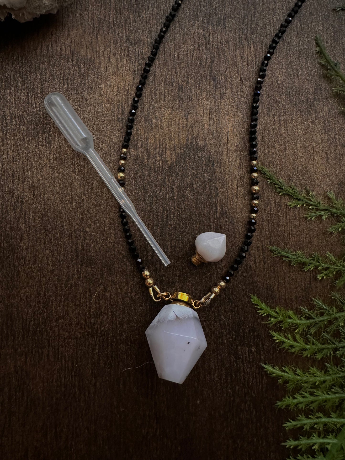 Bottle Necklace - White Jade