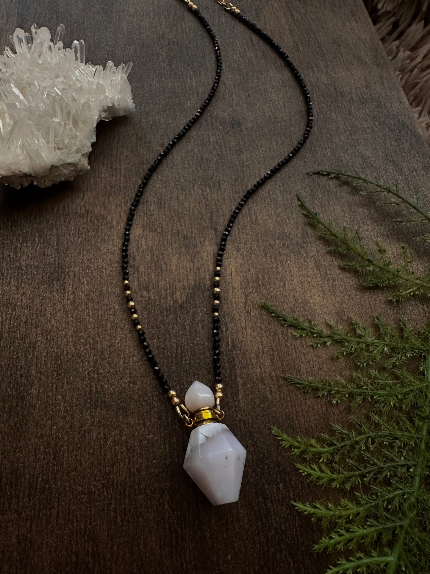 Bottle Necklace - White Jade