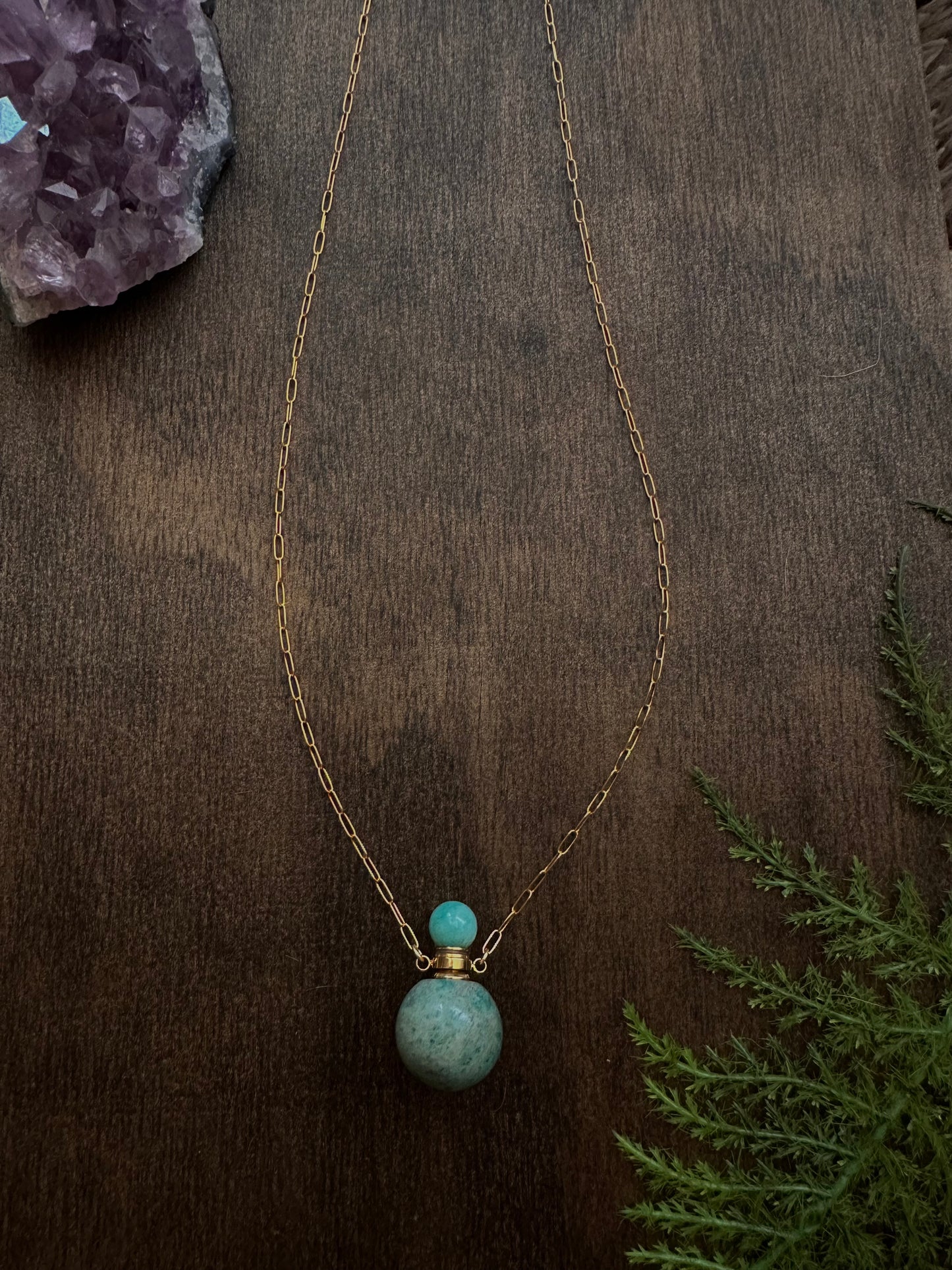 Bottle Necklace - Amazonite