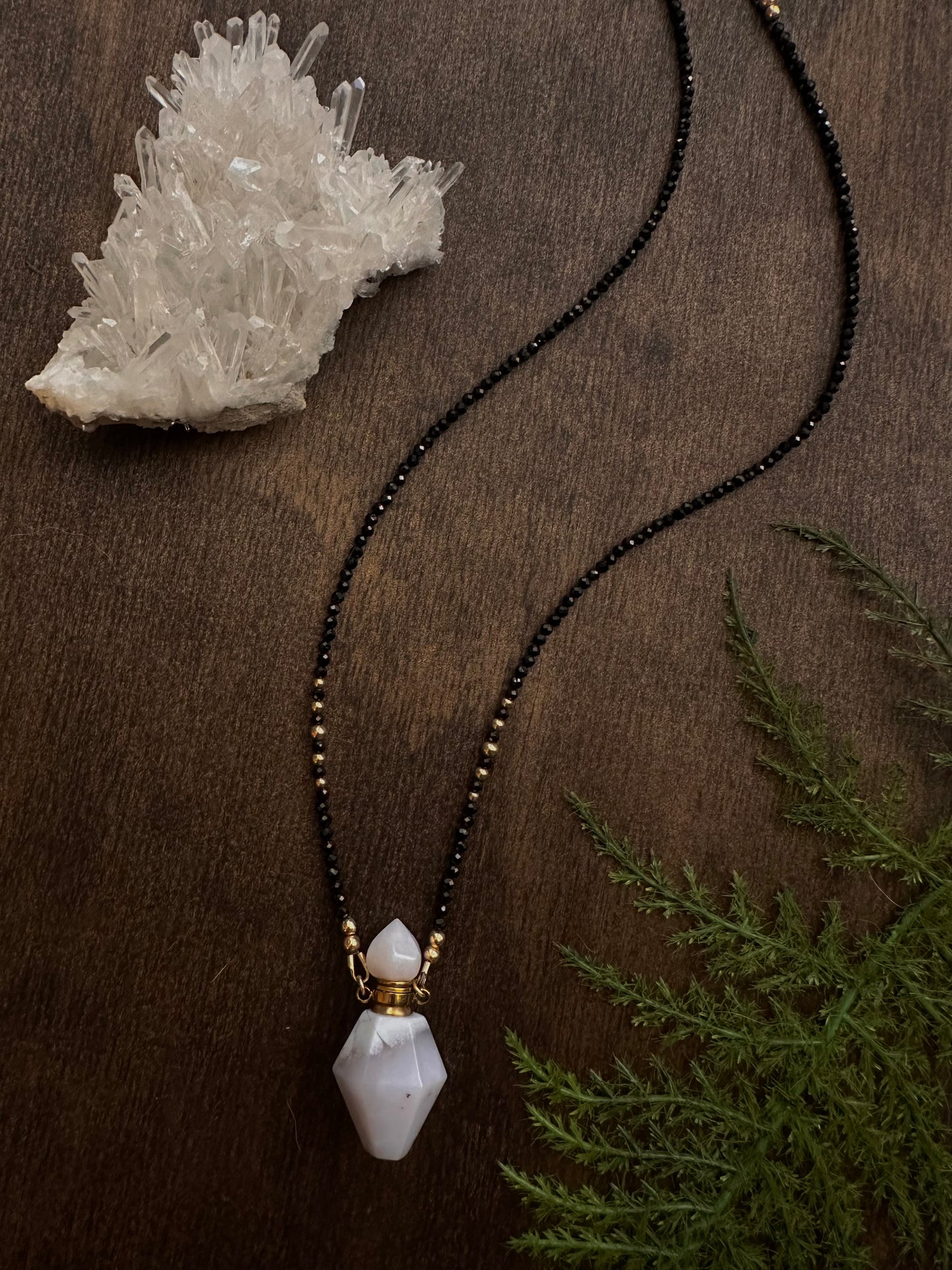 Bottle Necklace - White Jade