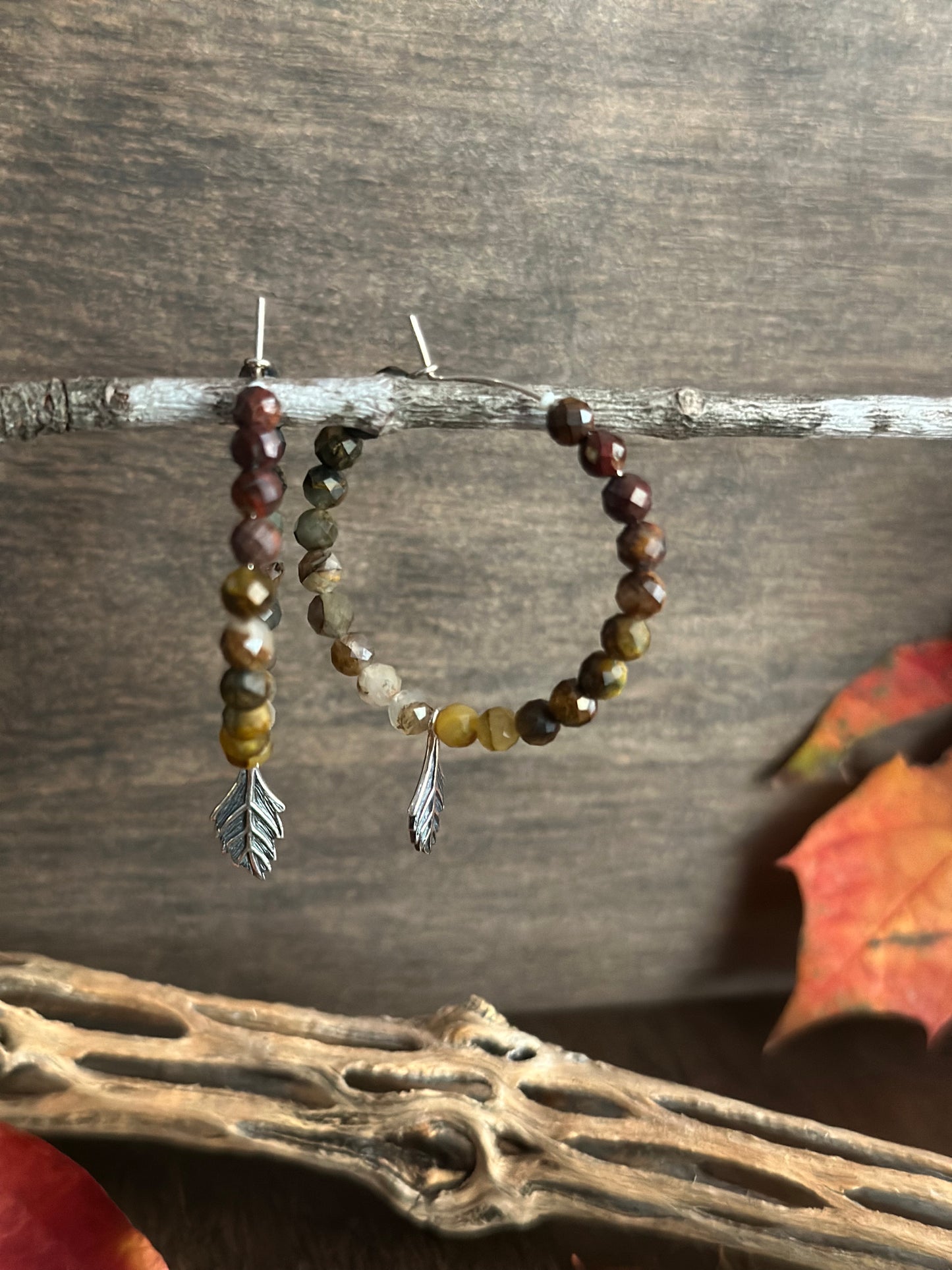 Leaf & Pietersite Hoops