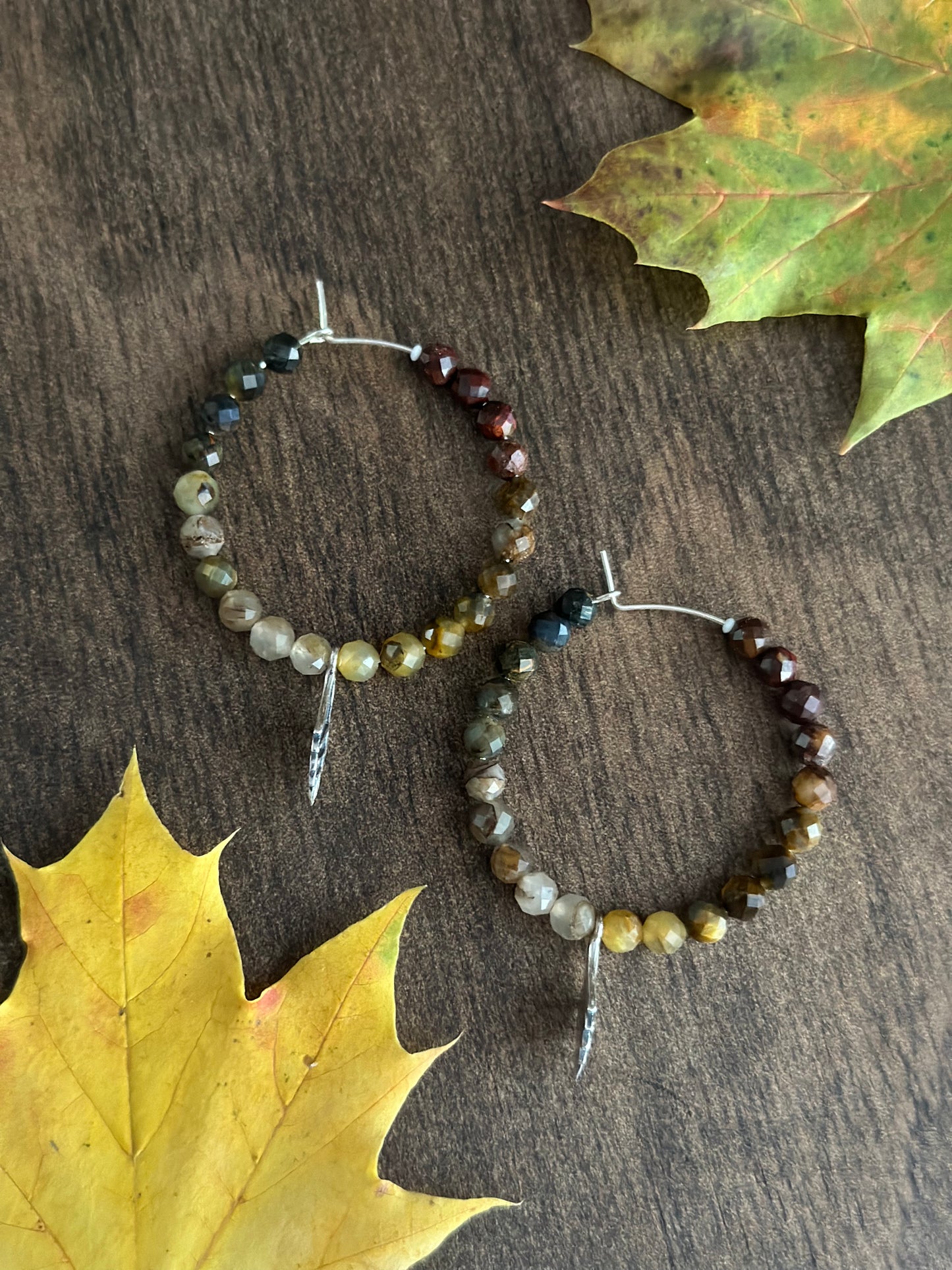 Leaf & Pietersite Hoops