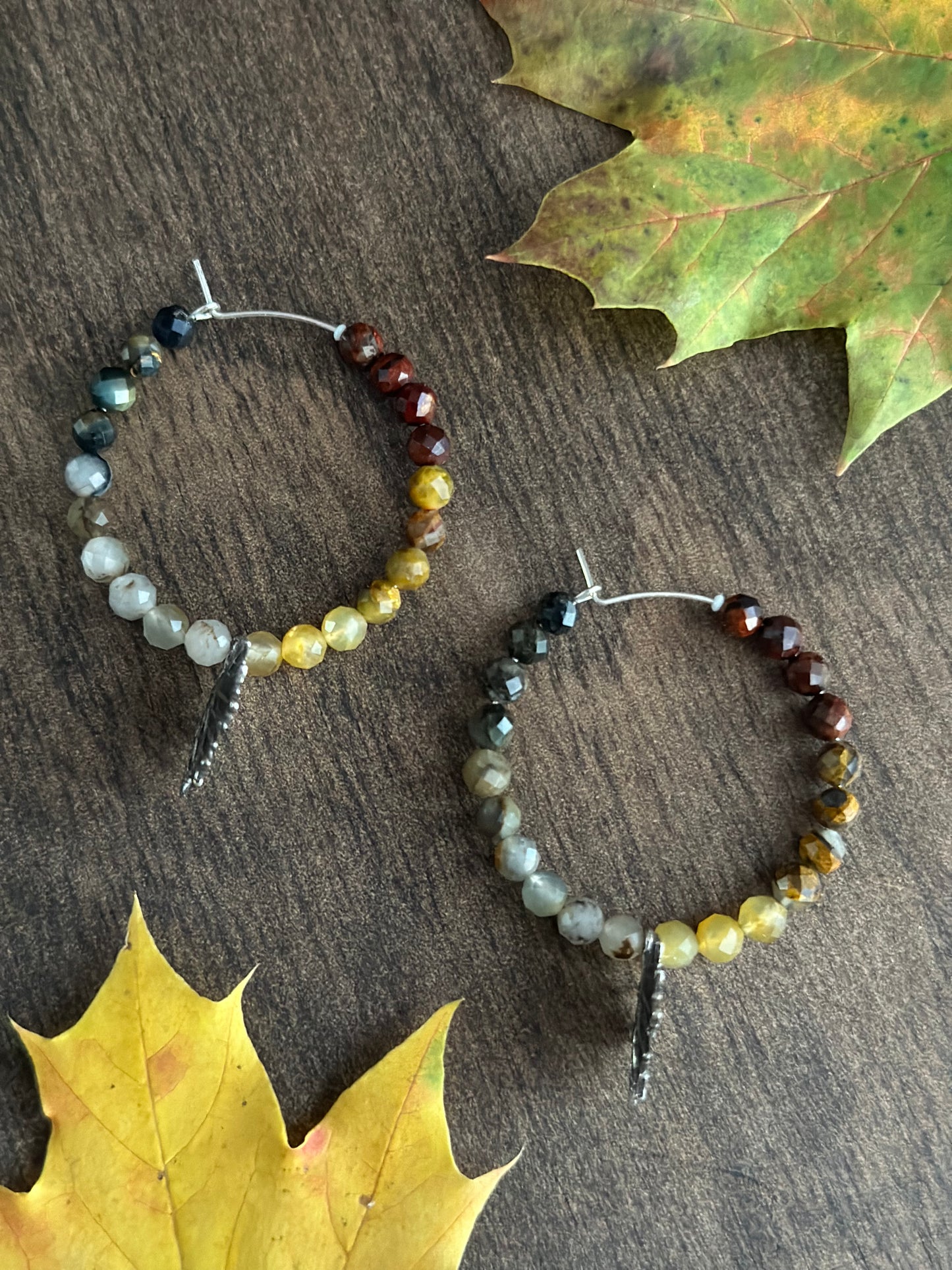 Maple Leaf & Pietersite Hoops