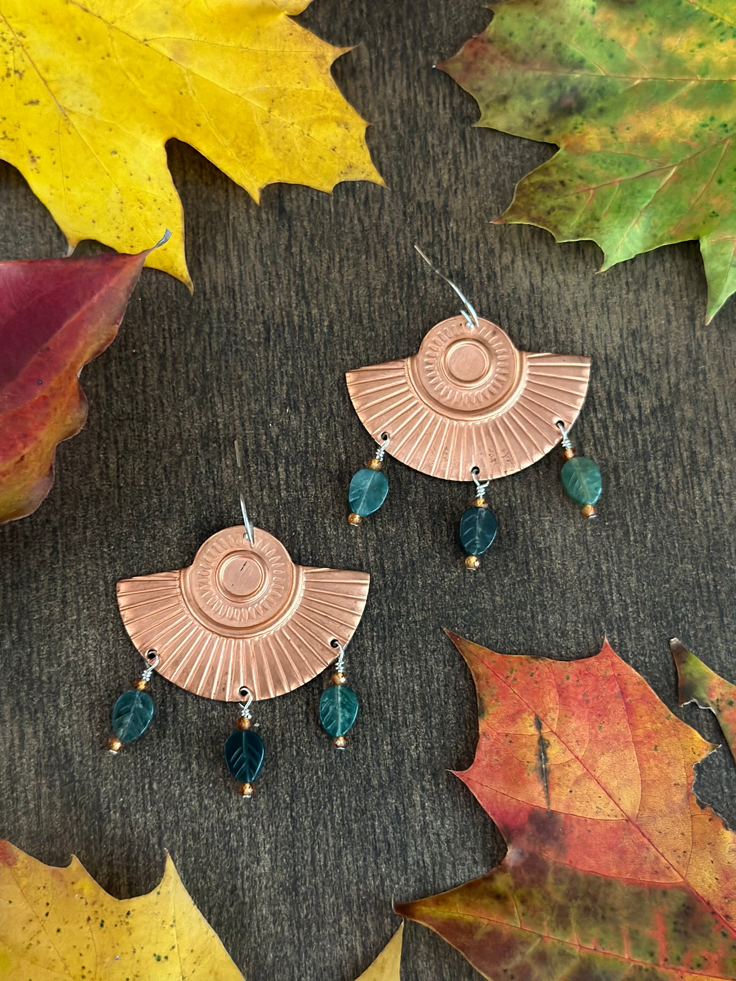 Indian Agate Art Deco Earrings